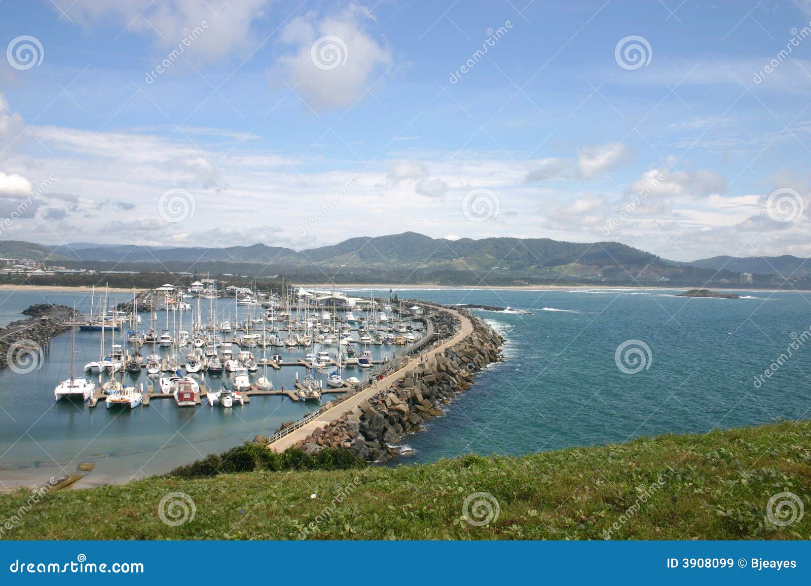 Coffs Harbour marina stock image. Image of coast, south 3908099