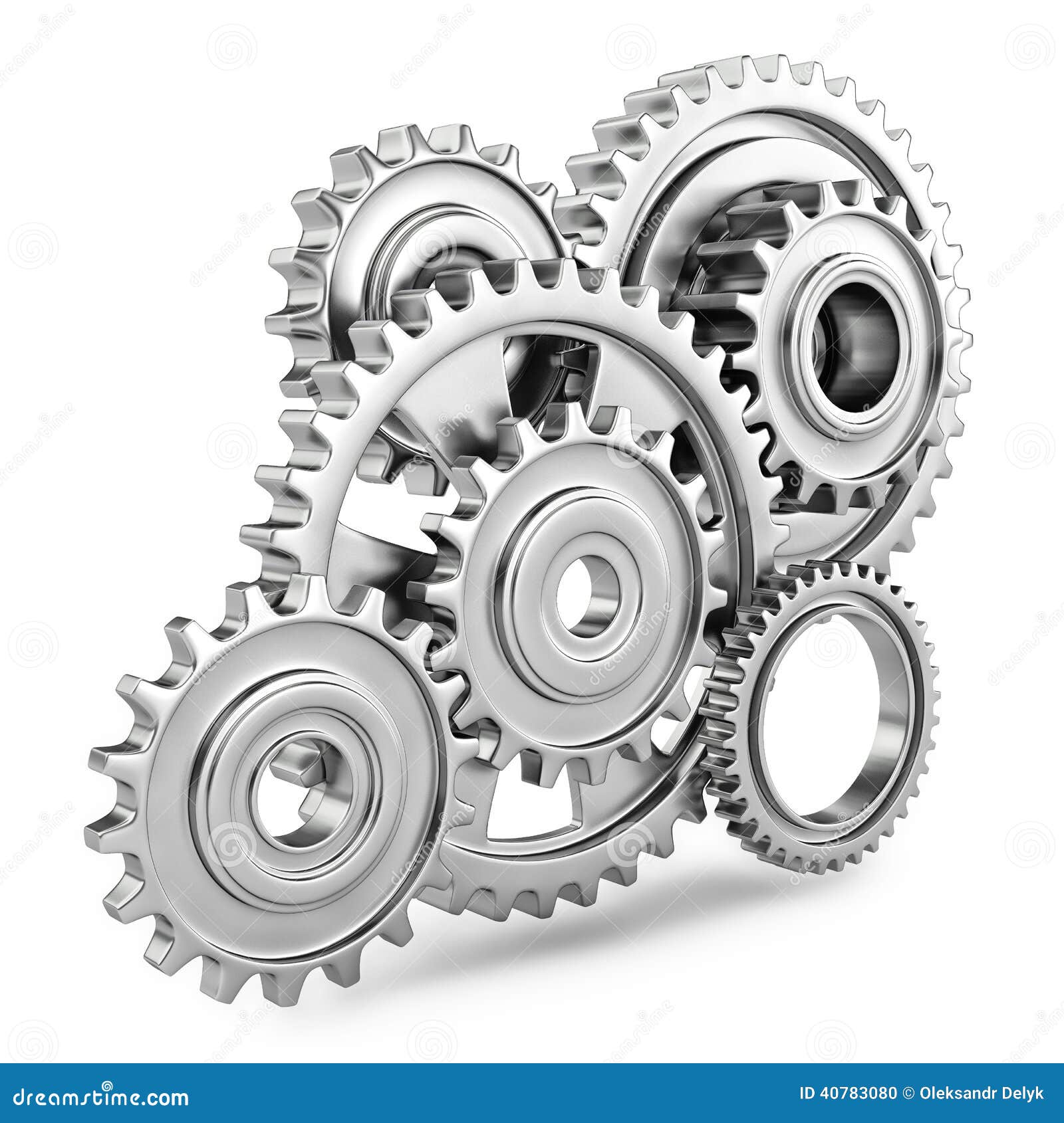 cog gears mechanism concept d white background 40783080