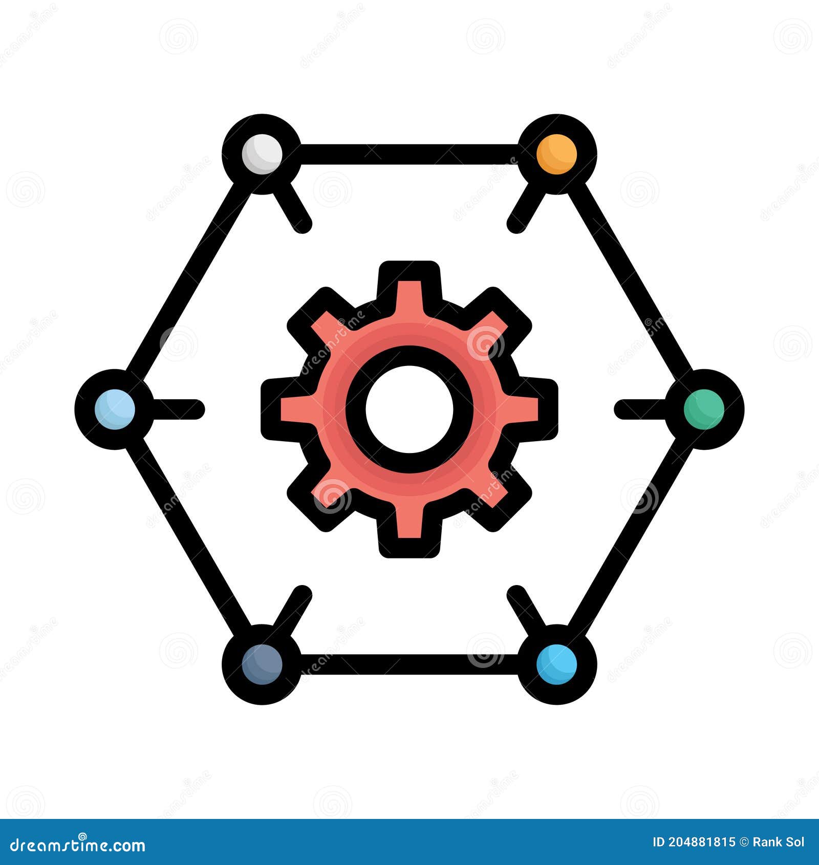 Cog Implemente Un Icono Vectorial Que Puede Modificar O Editar
