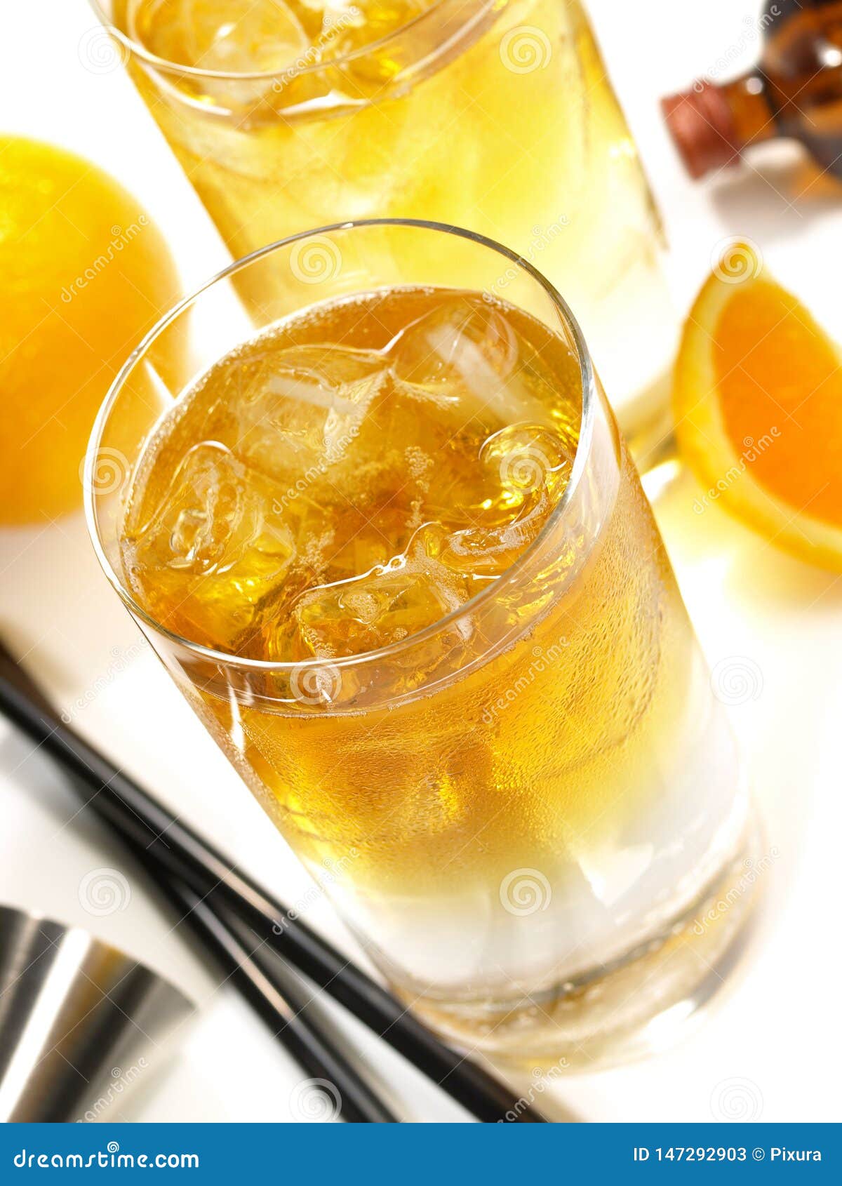 Cognac Cocktail on White Background Stock Image Image of cointreau