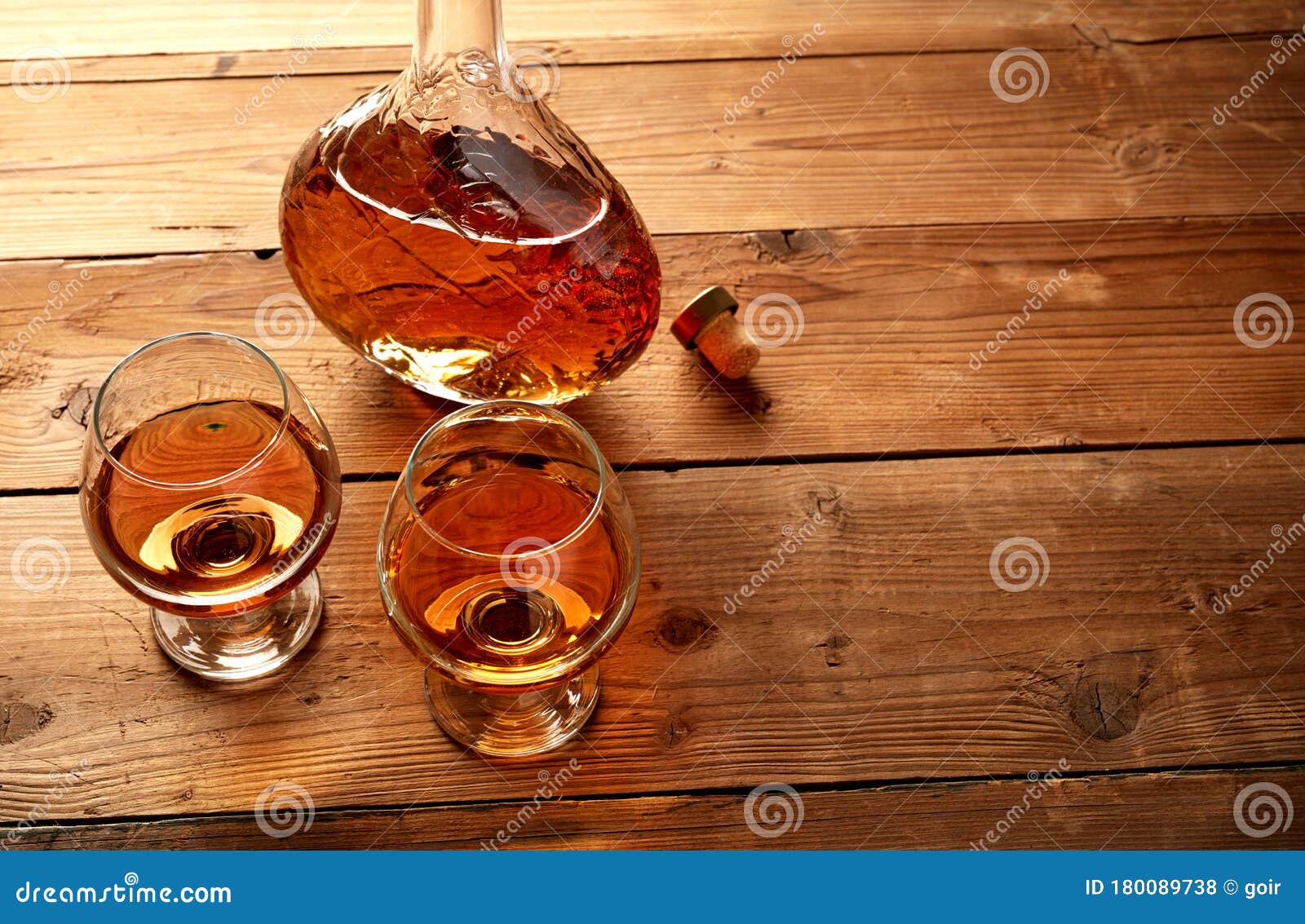 snatch Laws and regulations scarf Cognac glasses and bottle stock photo. Image of design - 180089738