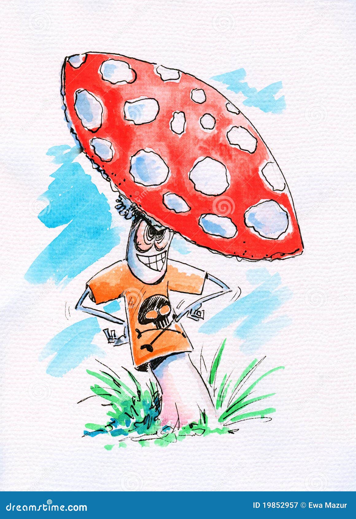 Cogumelo louco ilustração stock. Ilustração de banheira - 19852957, image size:1160x1690