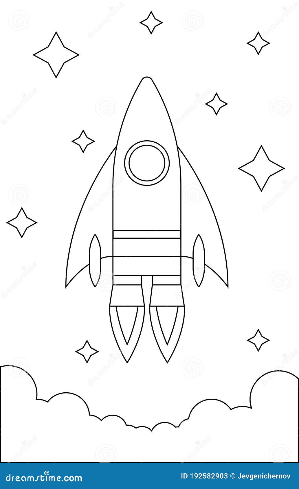 Cohete En La Página De Colorear Para Niños Del Cielo Ilustración del Vector - Ilustración de historieta, ocultado: 192582903 Cohete En La Página De Colorear Para Niños Del Cielo Ilustración del Vector - Ilustración de historieta, ocultado: 192582903