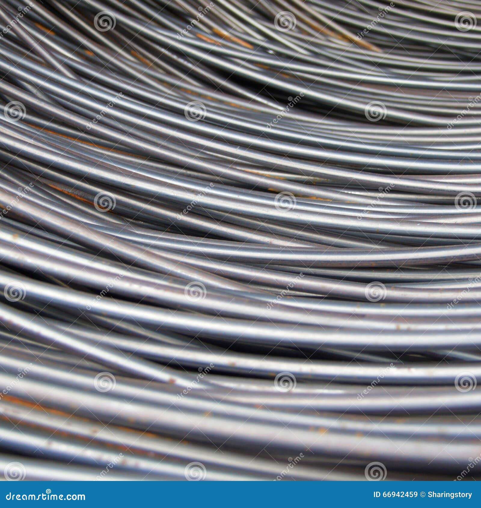A coil of Aluminum wire stock image. Image of industry 66942459