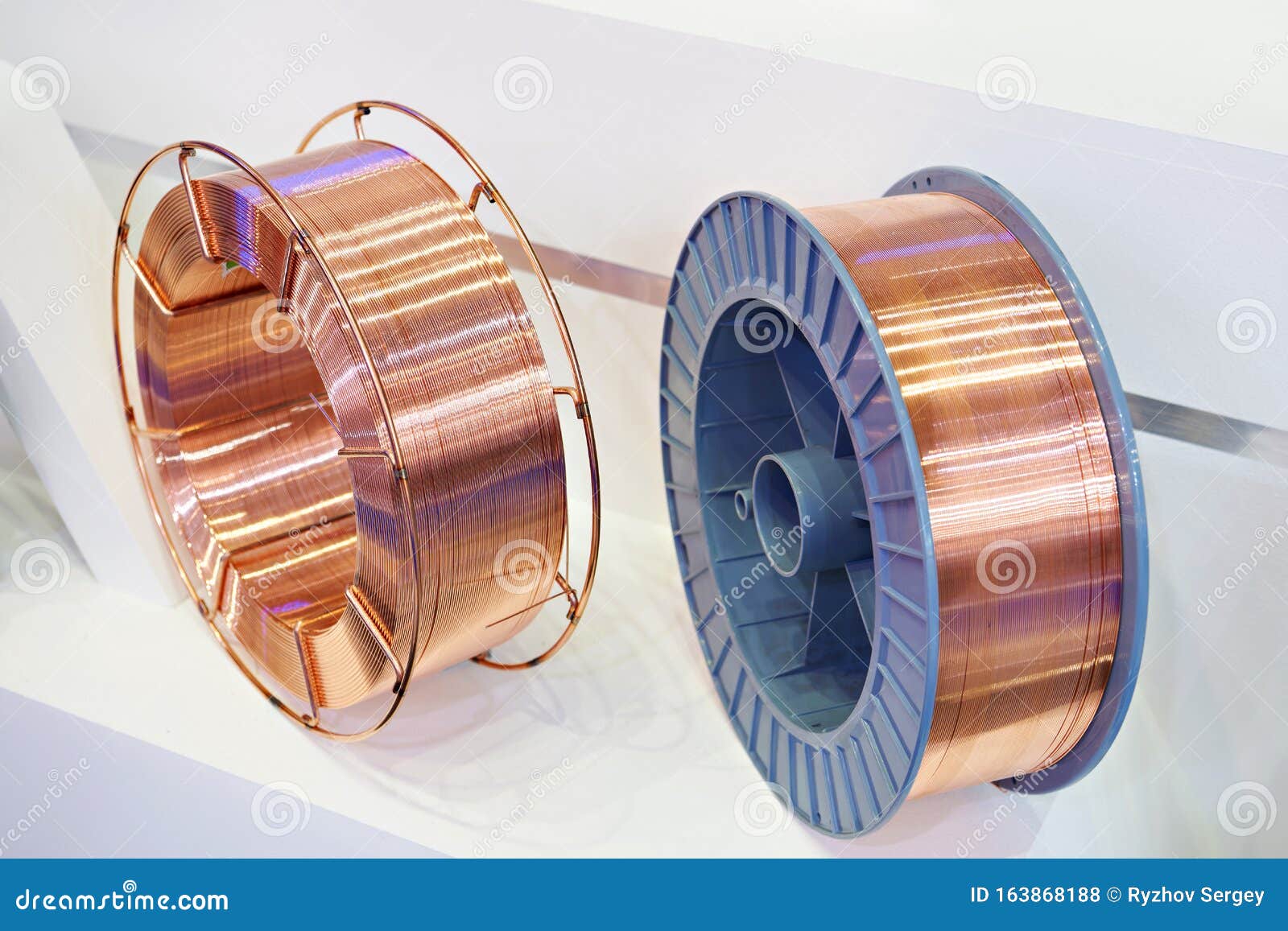 Coil copper wire stock photo. Image of equipment, bobbin 163868188