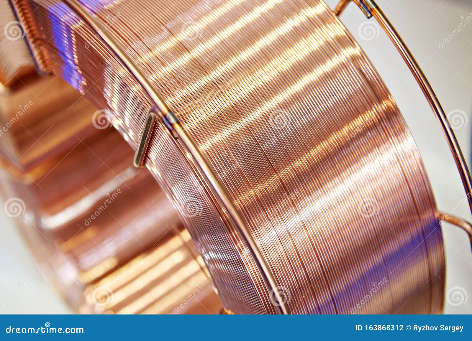 Coil copper wire stock photo. Image of wires, metal 163868312