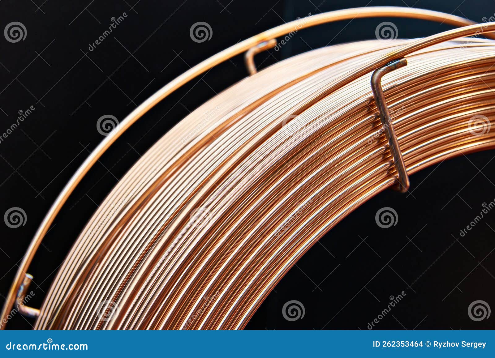 Coil of copper wire stock photo. Image of energy, industrial 262353464