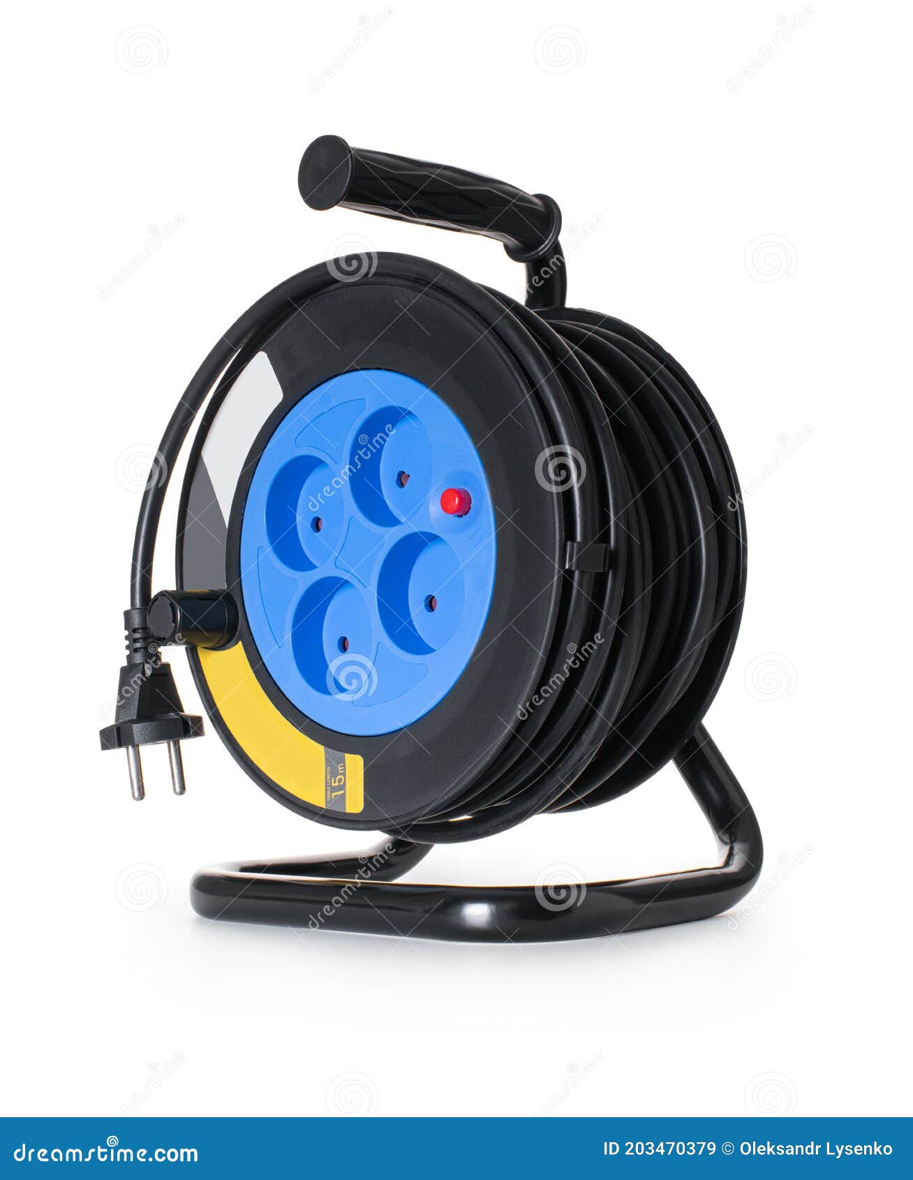 Coil, Electrical Extension Cord Stock Image - Image of black, plastic ...