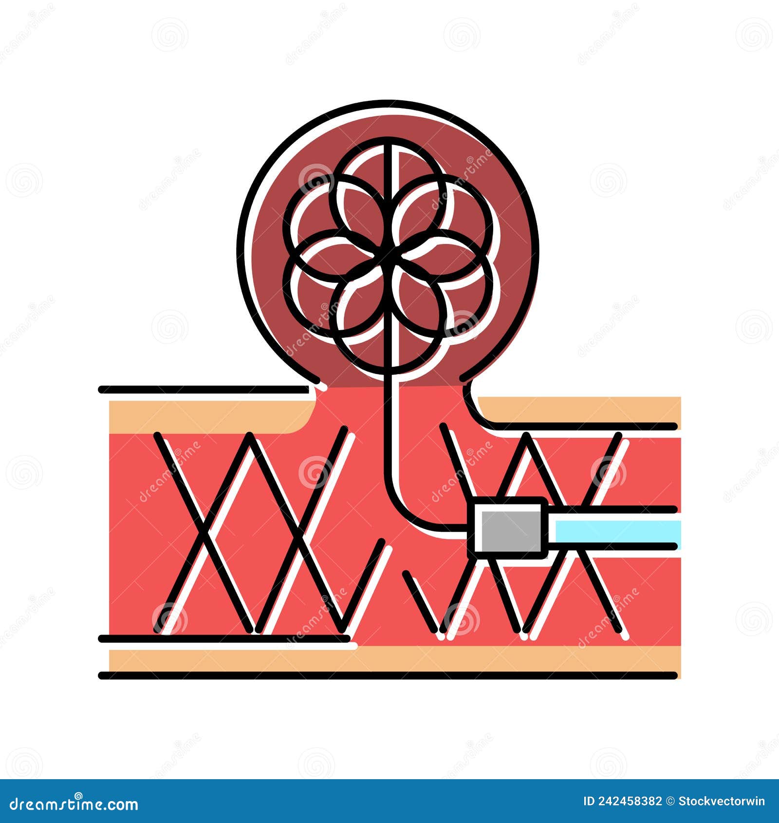 coil embolization color icon  