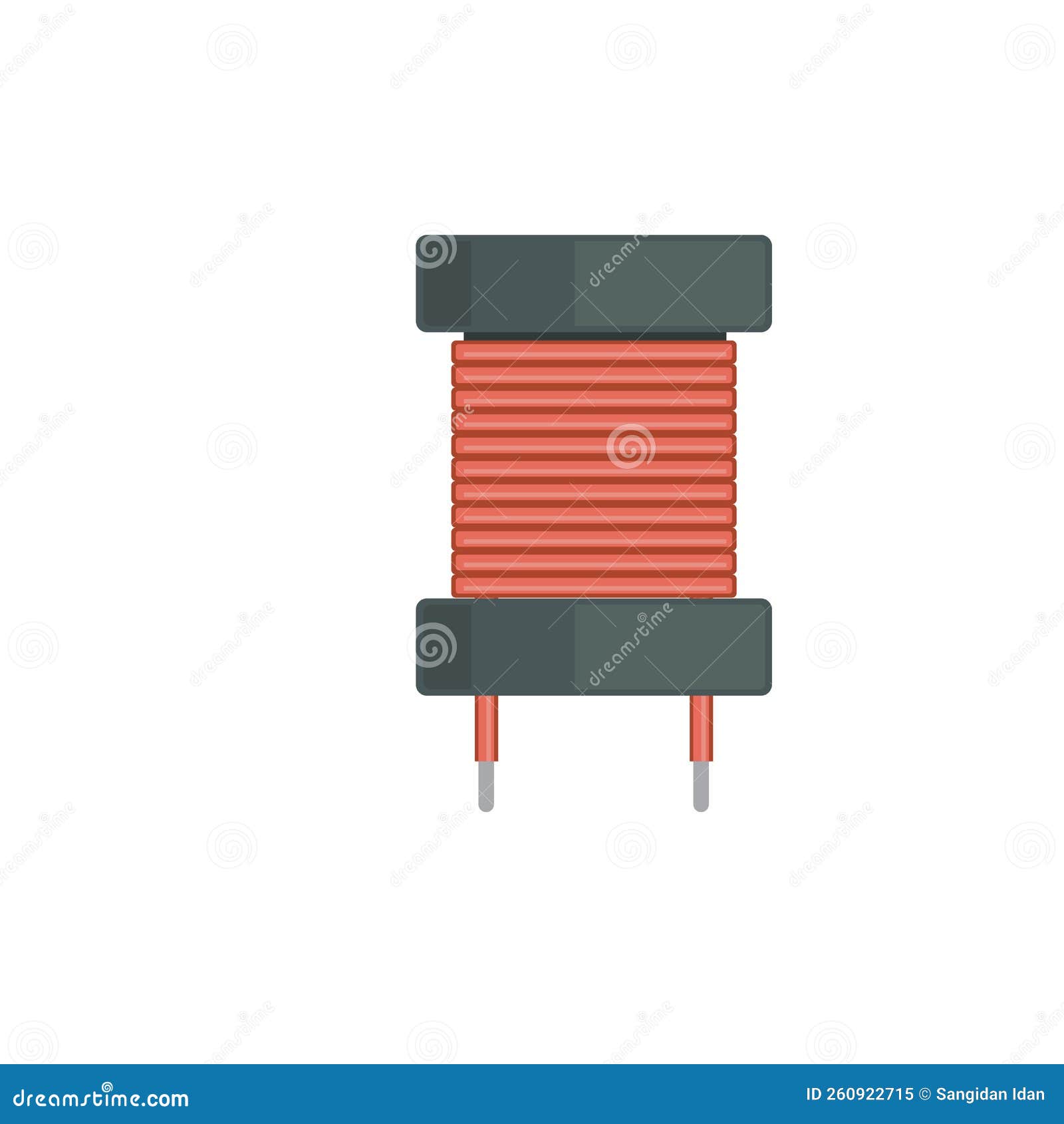 Coil Inductor Vector Element Concept Design Illustration Stock Vector Illustration of