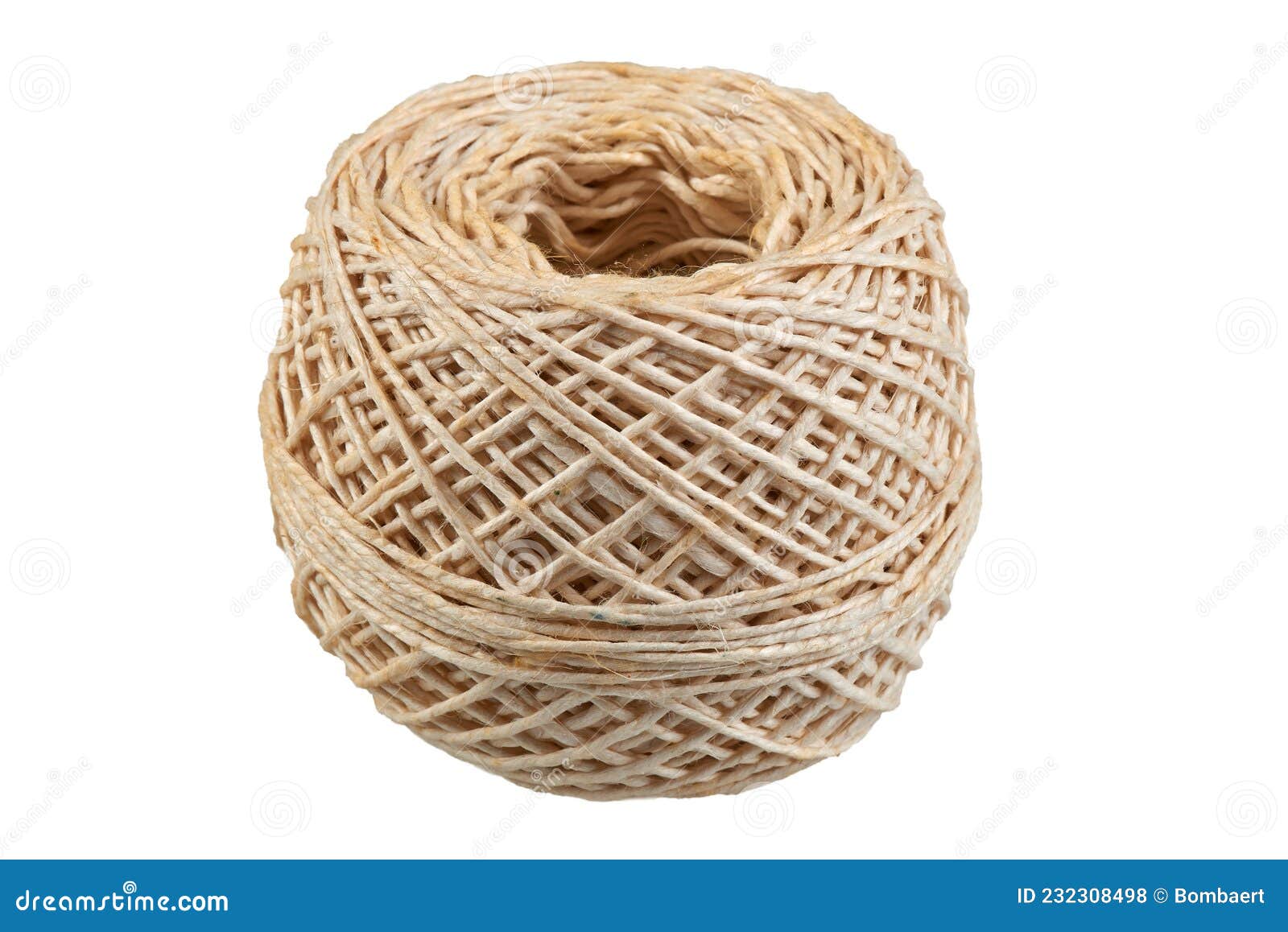 Packing Rope Isolated on White Stock Photo - Image of coil