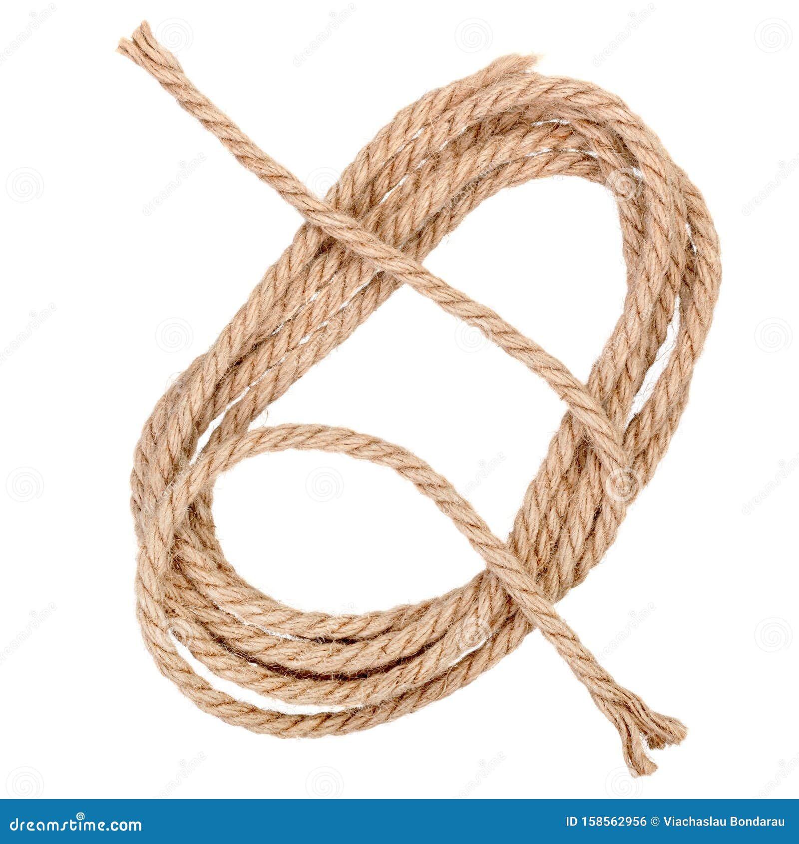 Coil of rope isolated on a white background