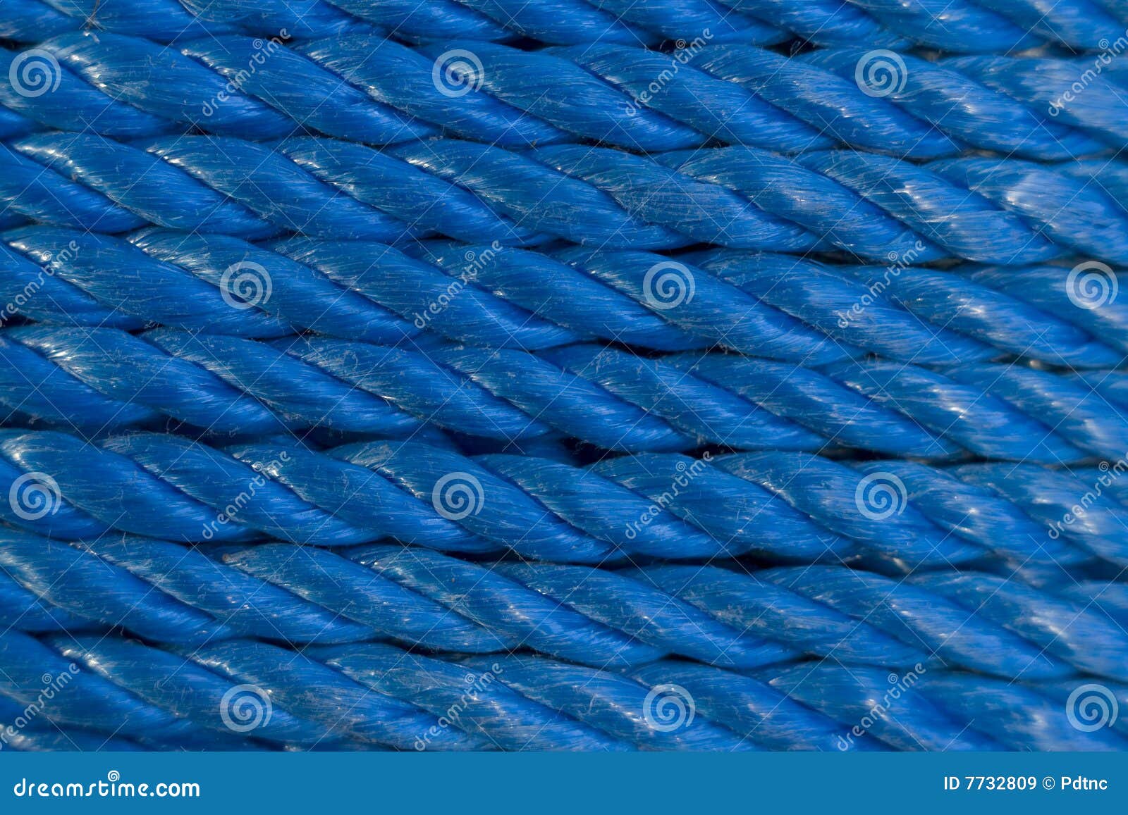 Coiled Blue Nylon Rope Background Stock Image - Image of rope
