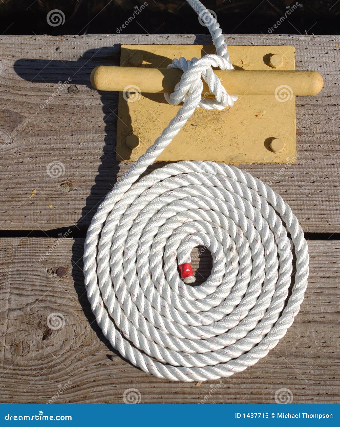 Coiled Rope stock image. Image of coil, cleat, shadow 1437715