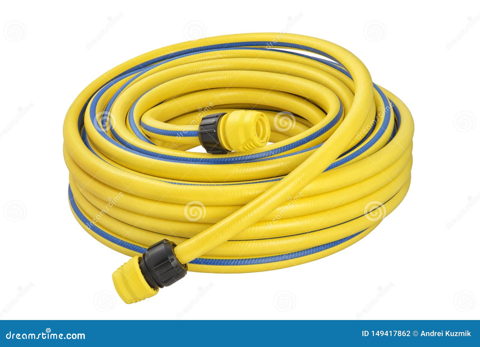 Coiled Rubber Garden Hose Isolated Stock Photo Image Of Roll