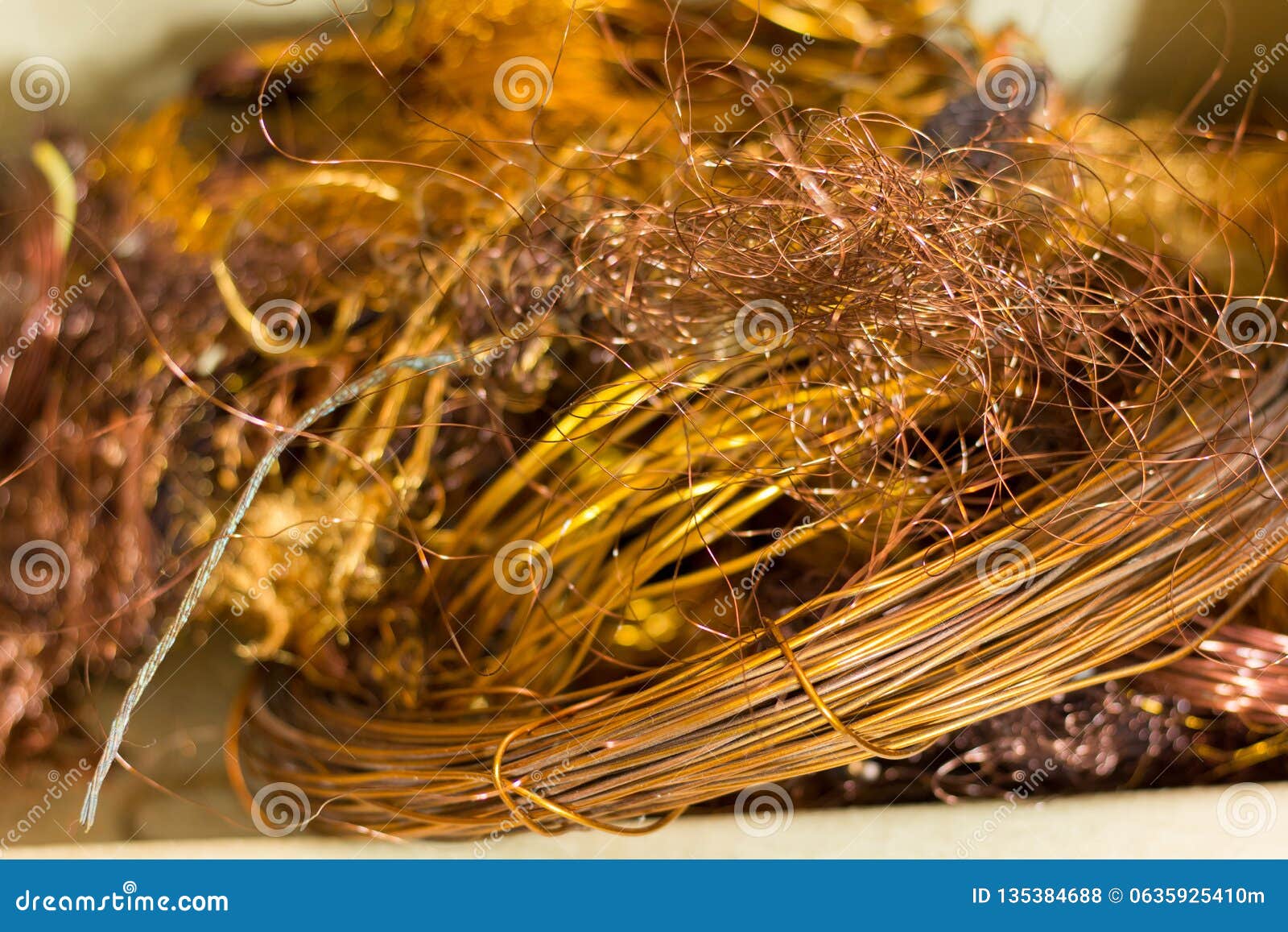 Coils of copper wire stock photo. Image of energy, construction 135384688