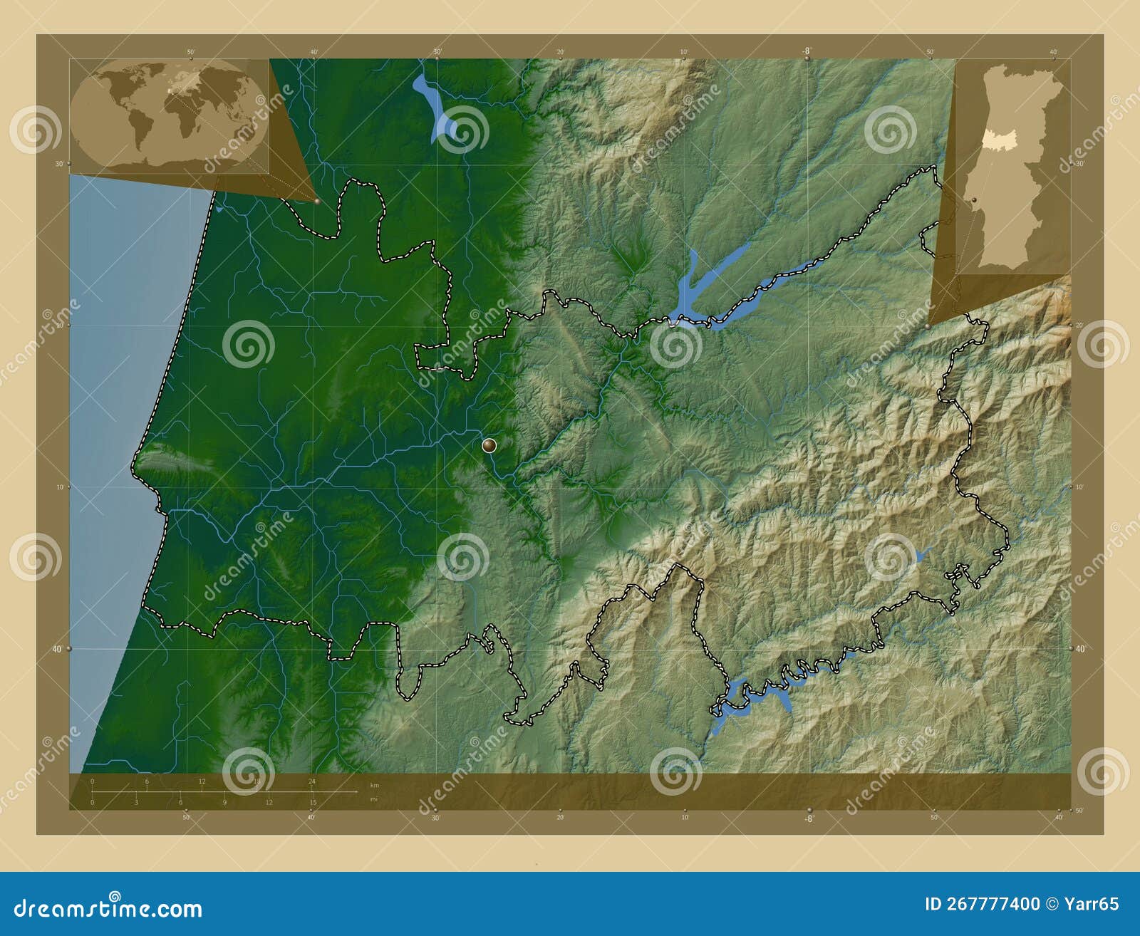 Mapa Vetorial Portugal Com Principais Cidades Rios imagem vetorial de  Lesniewski© 215948804