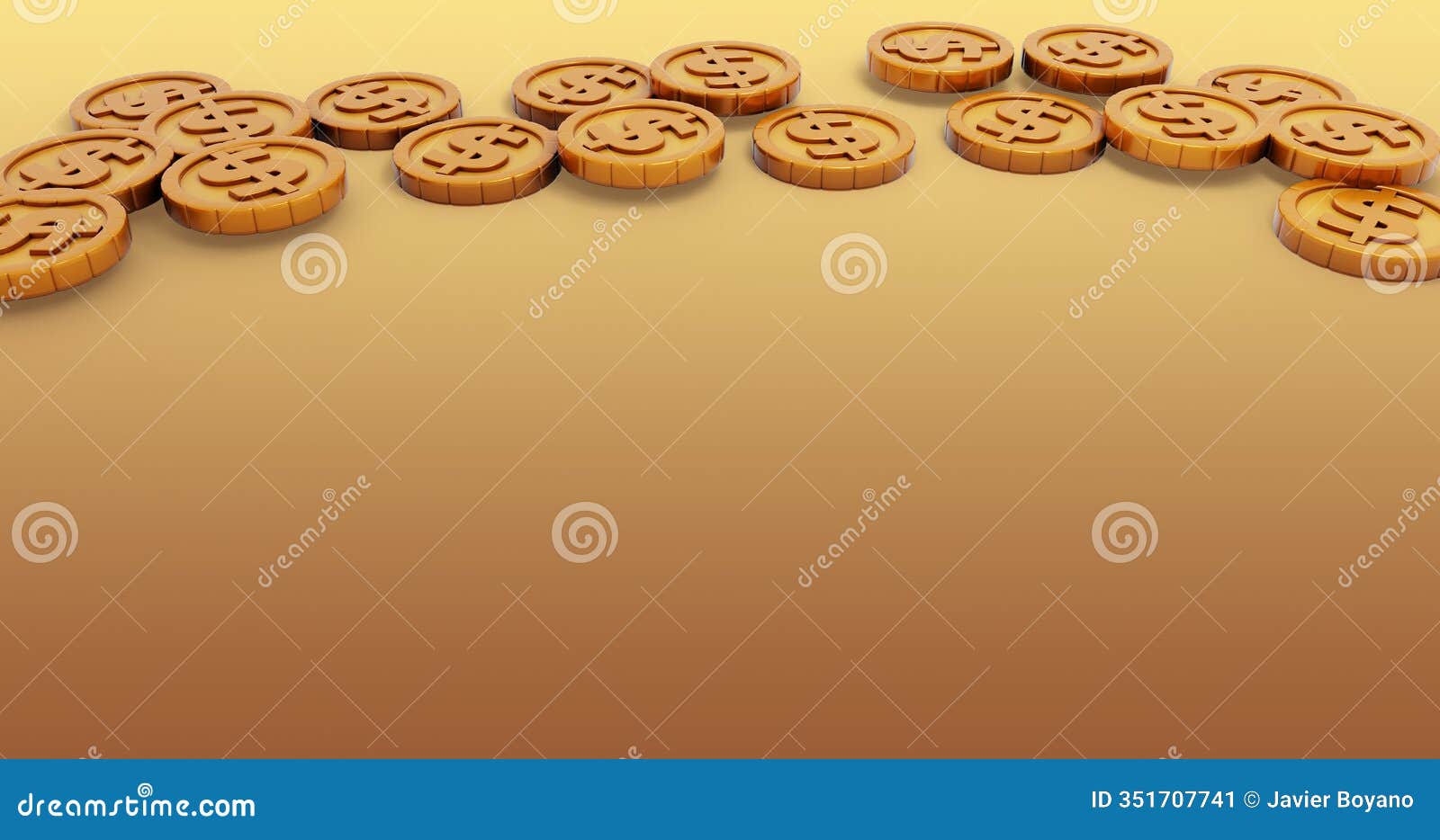coin background 3d cartoon render