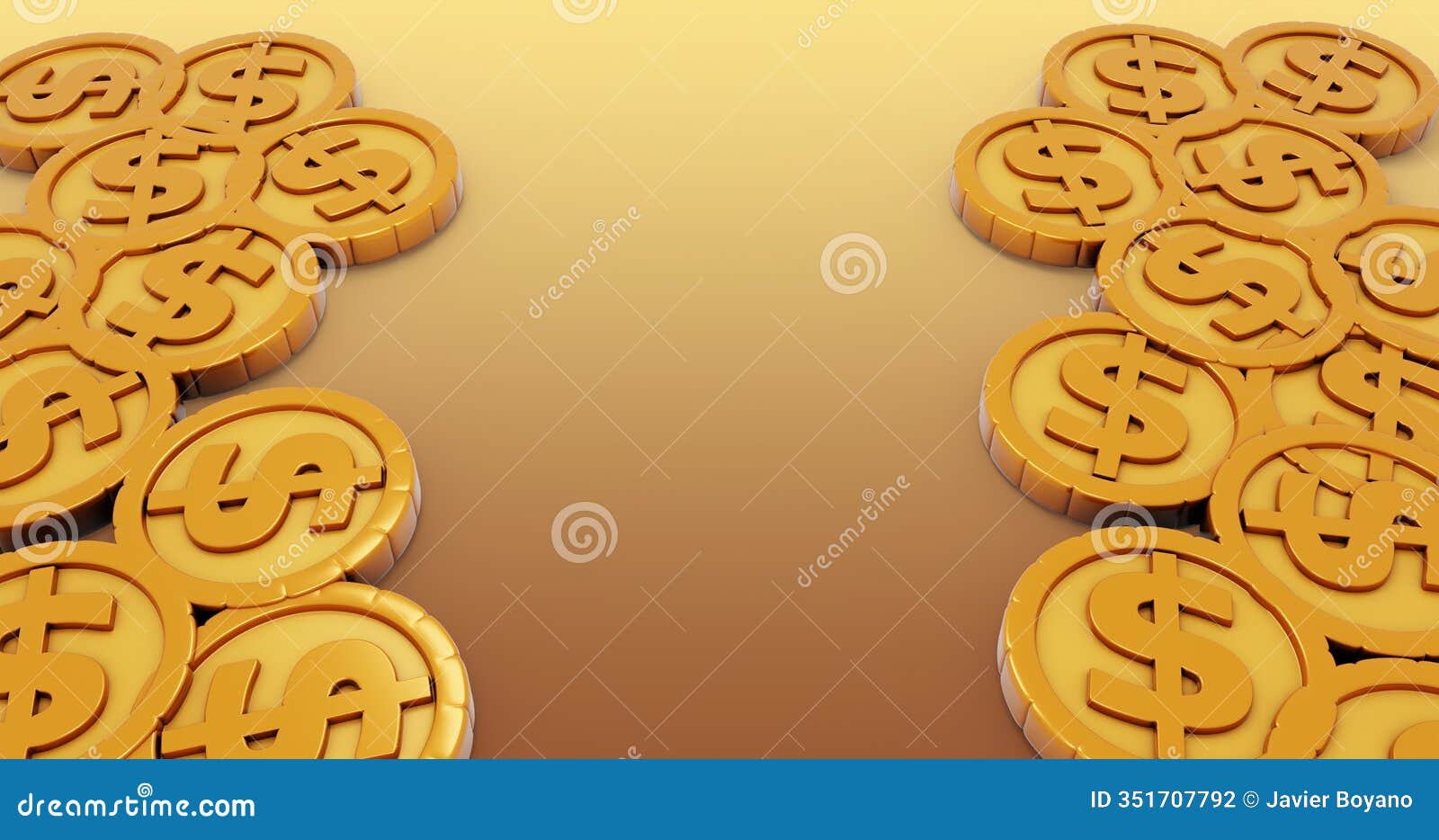 coin background 3d cartoon render