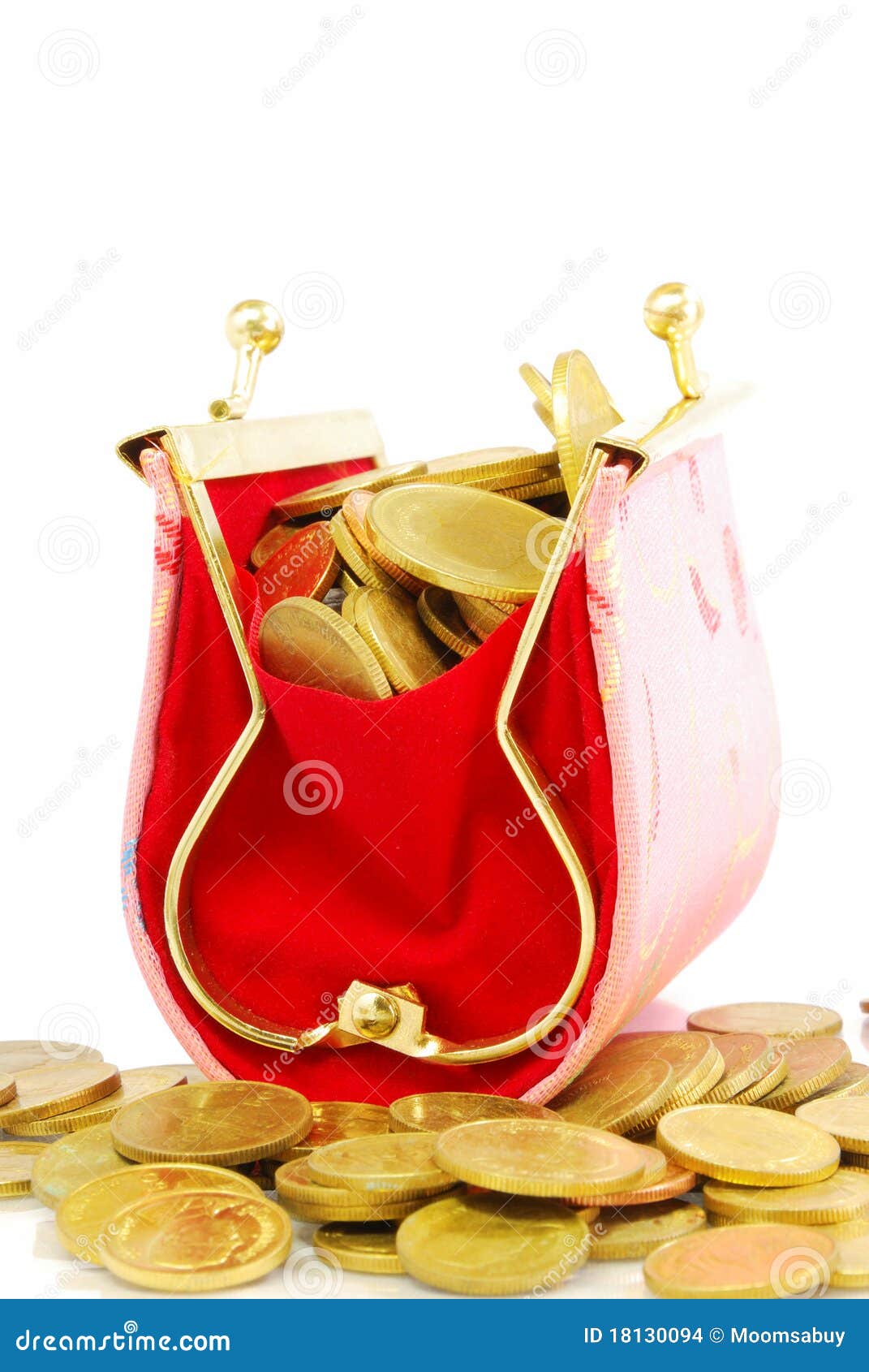 Coin Bag & Stacks of Gold Coins Stock Photo Image of investment