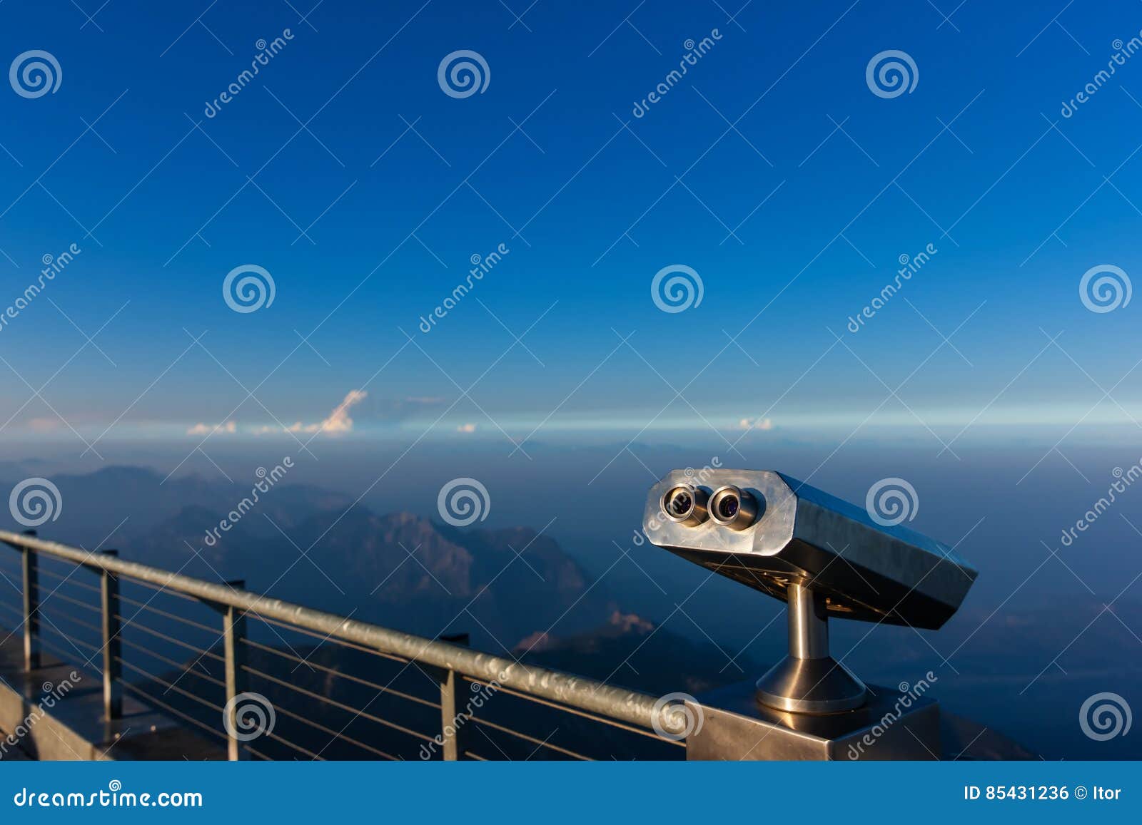 Coin Binocular Viewing the Mountain Landscape Stock Photo Image of watch, peak 85431236