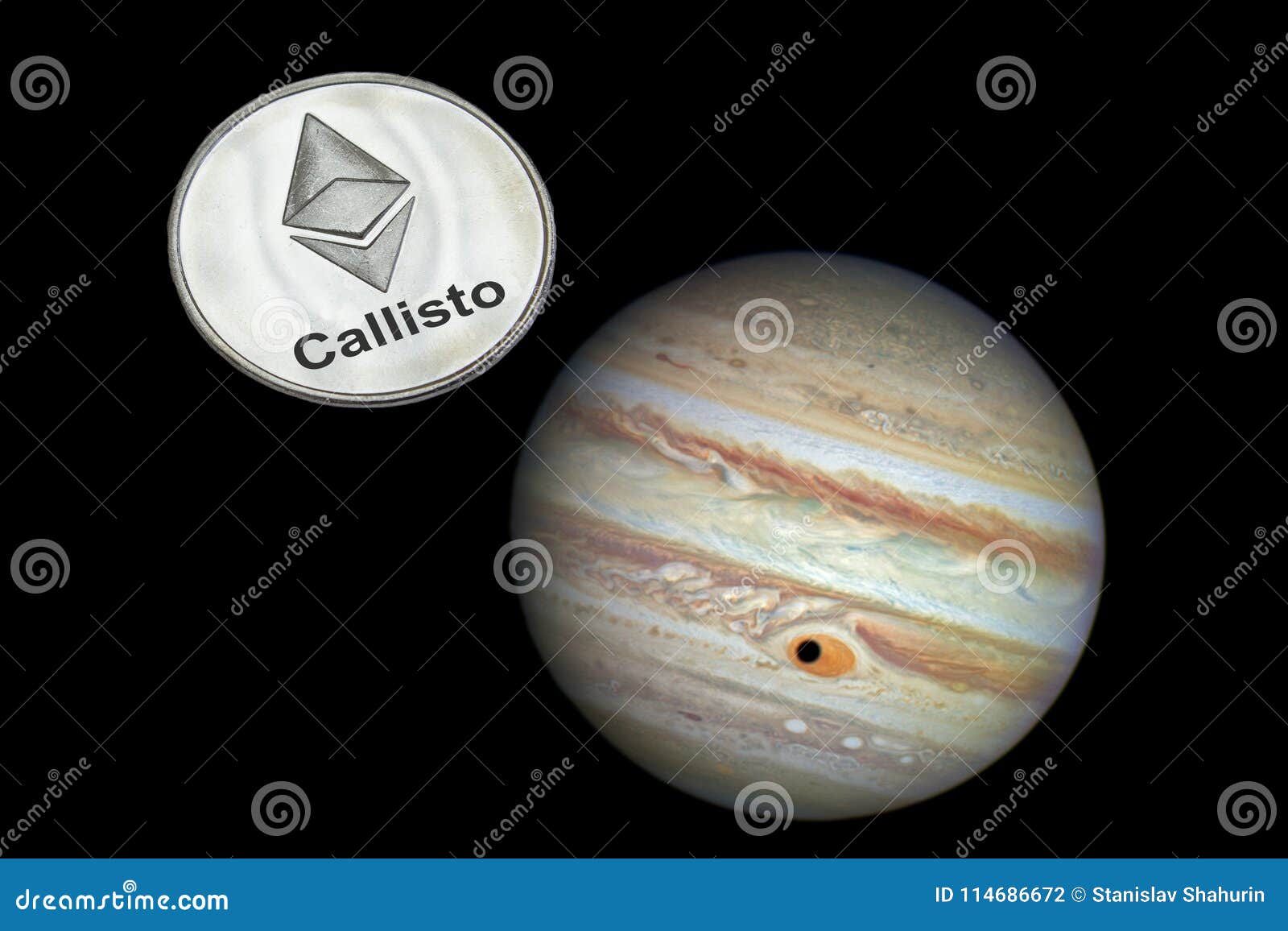 Coin Callisto stock photo. Image of fork, finance, economy - 114686672