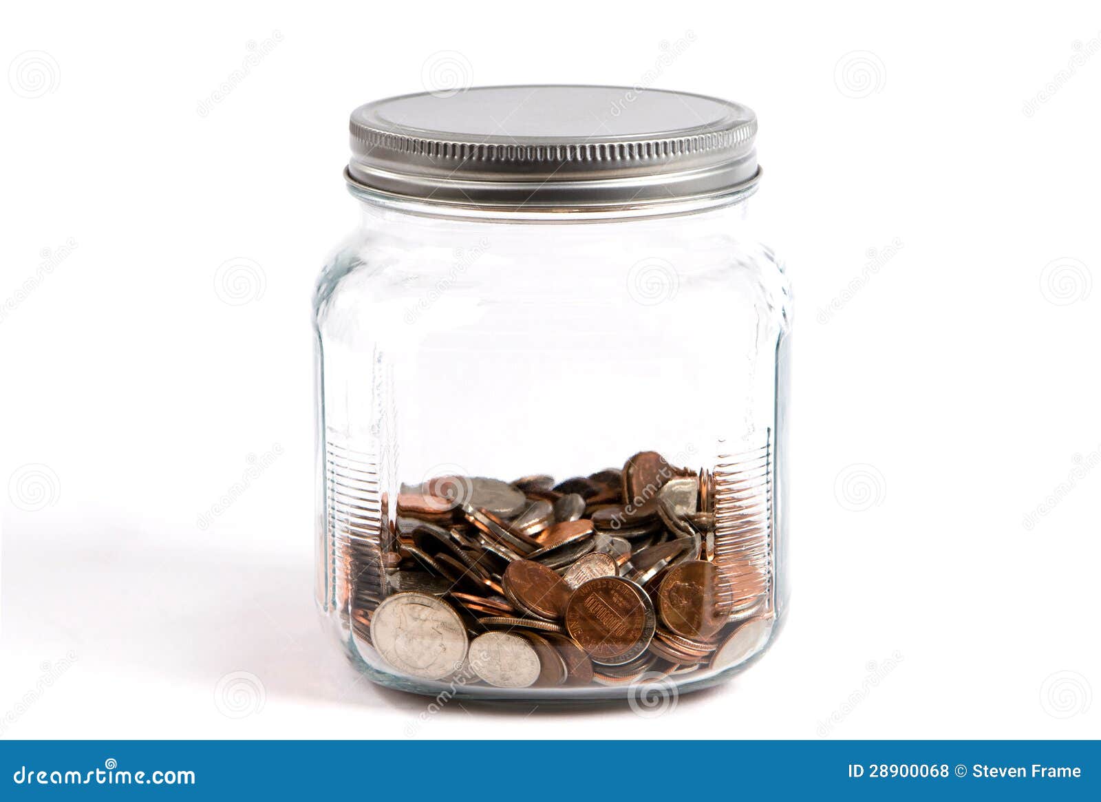 Coin Change Jar stock photo. Image of dimes, change, bank 28900068