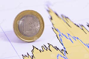 Coin Of European Currency Laying In Chart Of Exchange Market Stock Coin Of European Currency Laying In Chart Of Exchange Market Stock