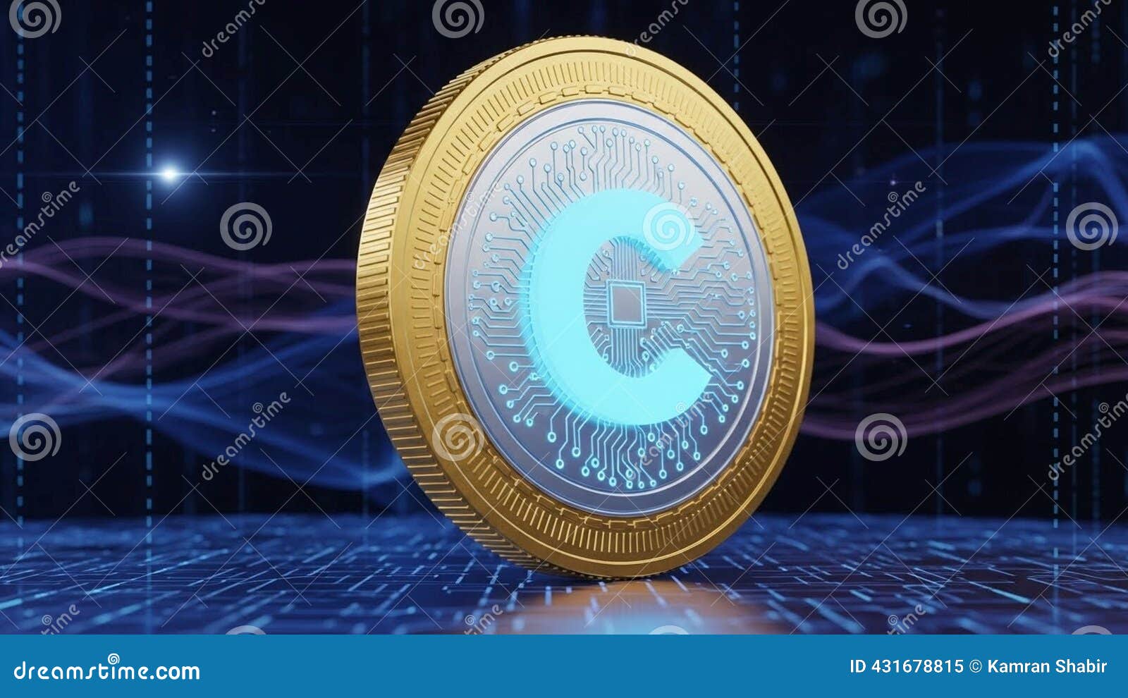 Coin with a Gold Outer Rim and a Silver Inner Circle Displaying a Stock  Illustration - Illustration of showcases, wheel: 431678815