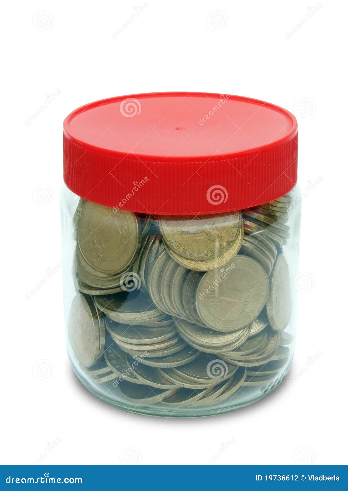 Coin in jar stock photo. Image of business, deposit, finance 19736612