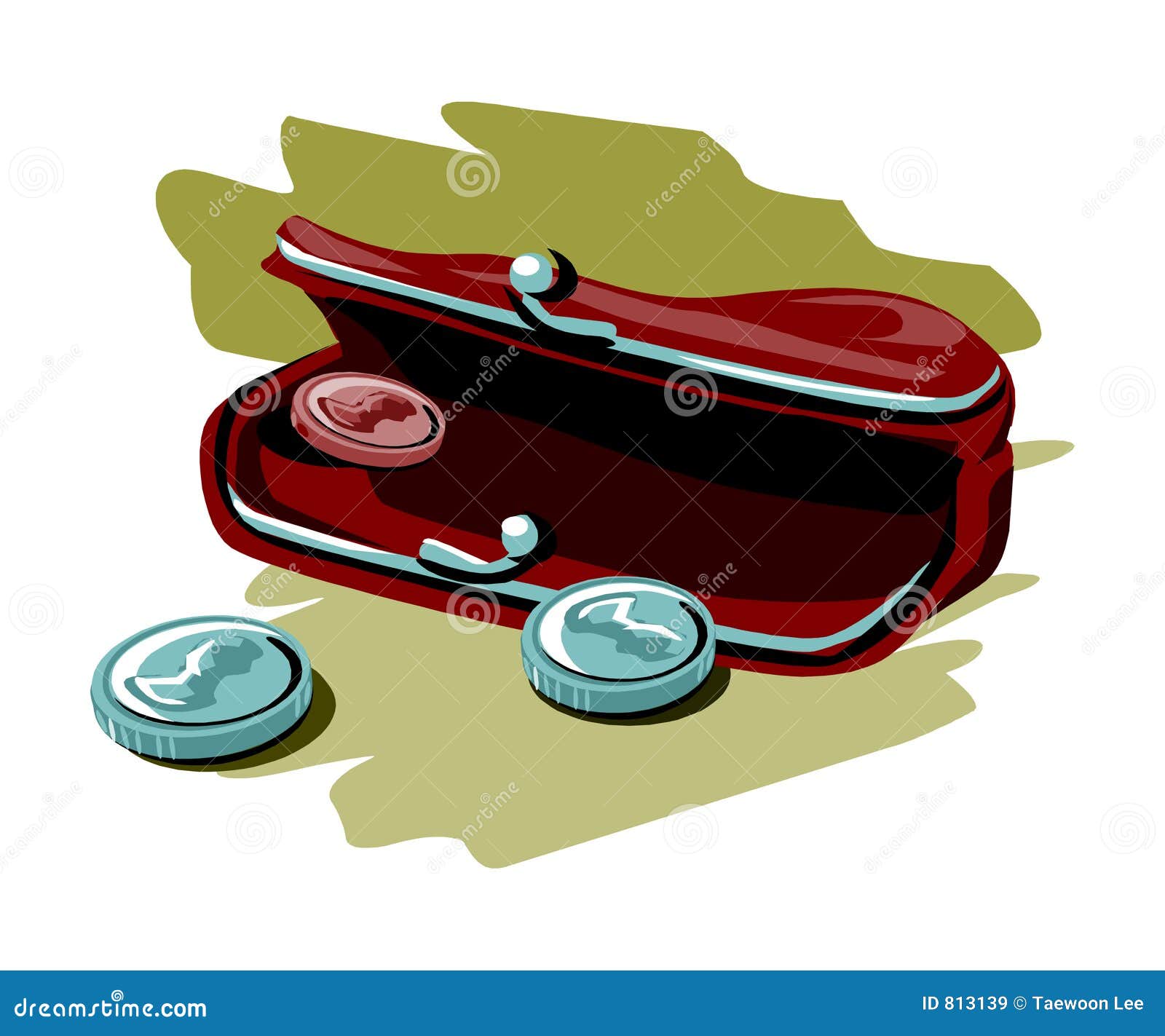 Coin purse stock illustration. Illustration of pennies 813139