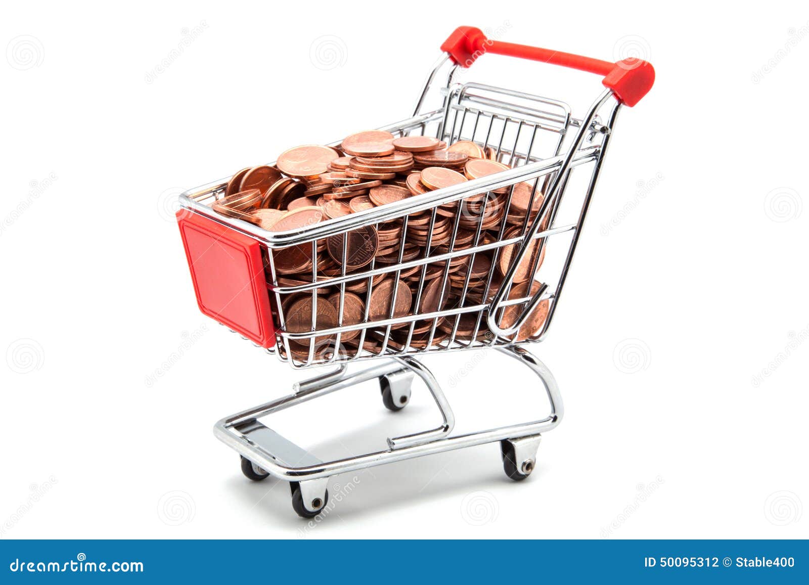 Coin shopping cart stock photo. Image of finance, currency 50095312