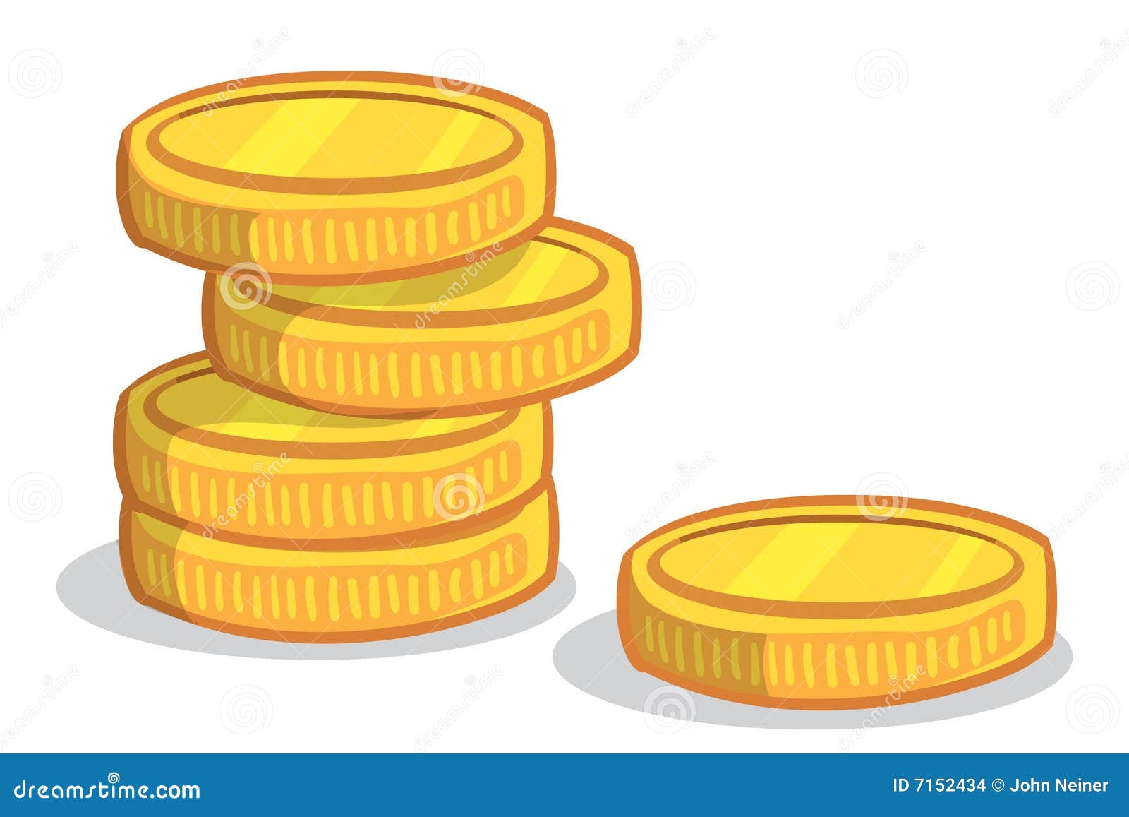 Coin Stack stock illustration. Illustration of taxes, cost ...