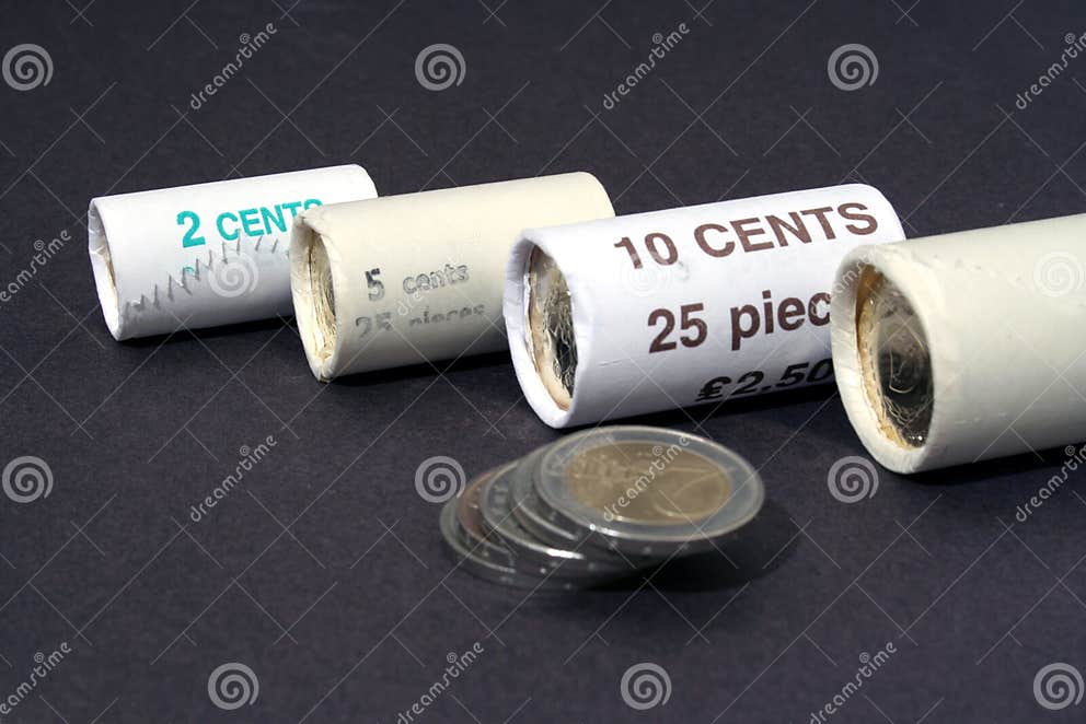 Coin Wrappers stock image. Image of hand, cash, budget 428177