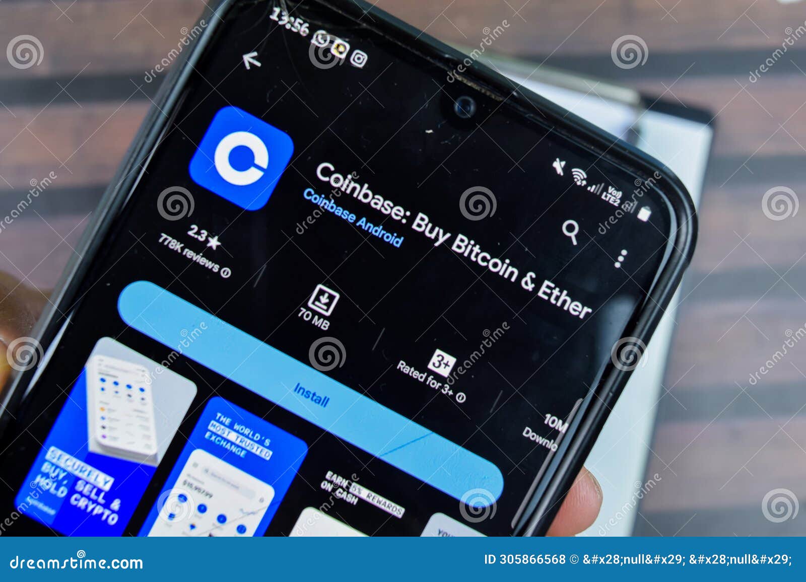 Coinbase - Buy Bitcoin and Ether Application on Smartphone Screen.  Editorial Stock Photo - Image of internet, concept: 305866568