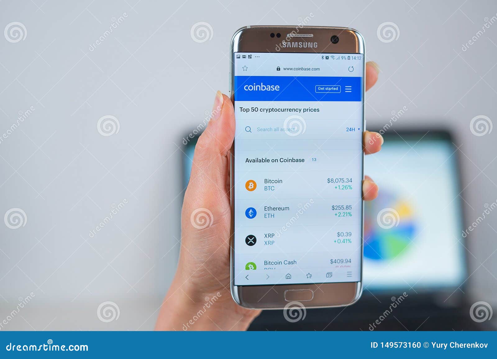 Coinbase Web Site Opened On The Mobile Editorial Image ...