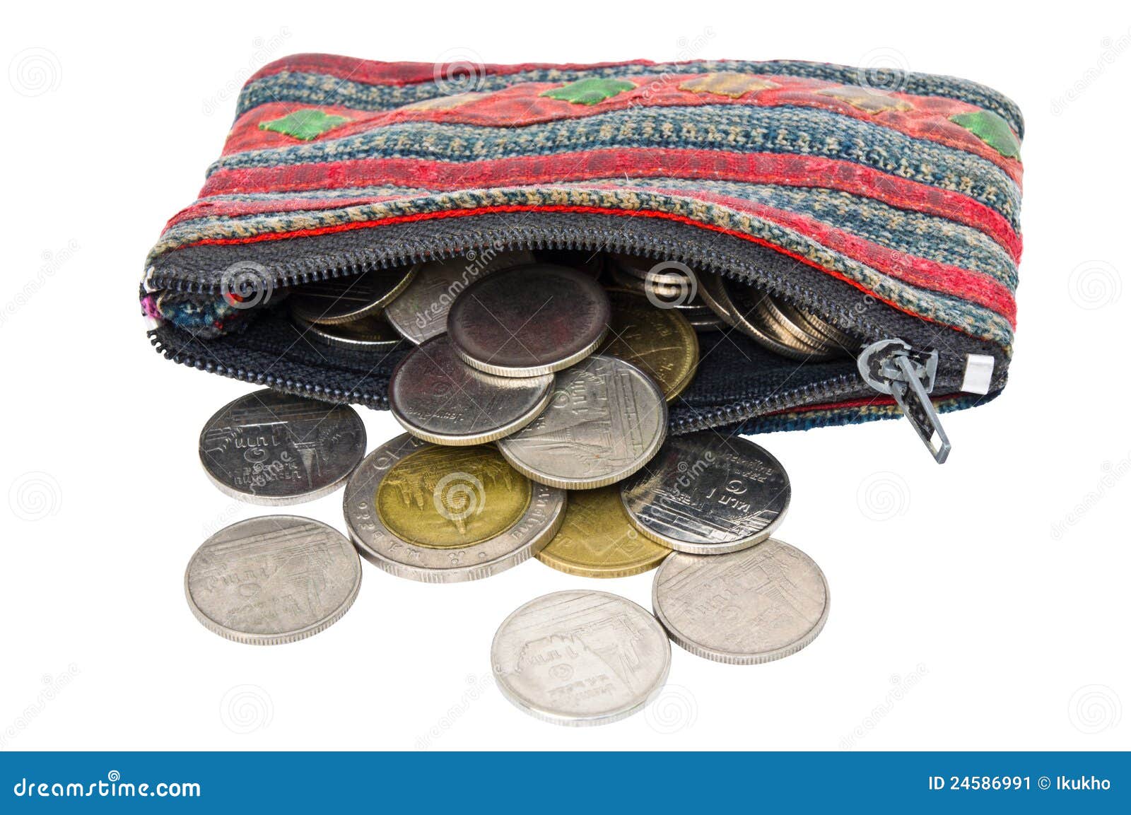Coins bag. stock image. Image of investment, business 24586991