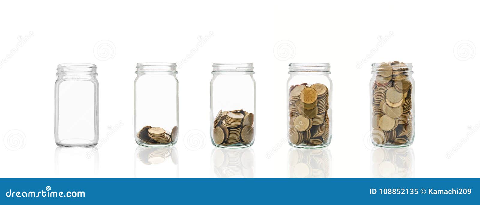 coins in a bottle, represents the financial growth. the more money you save, the more you will get.