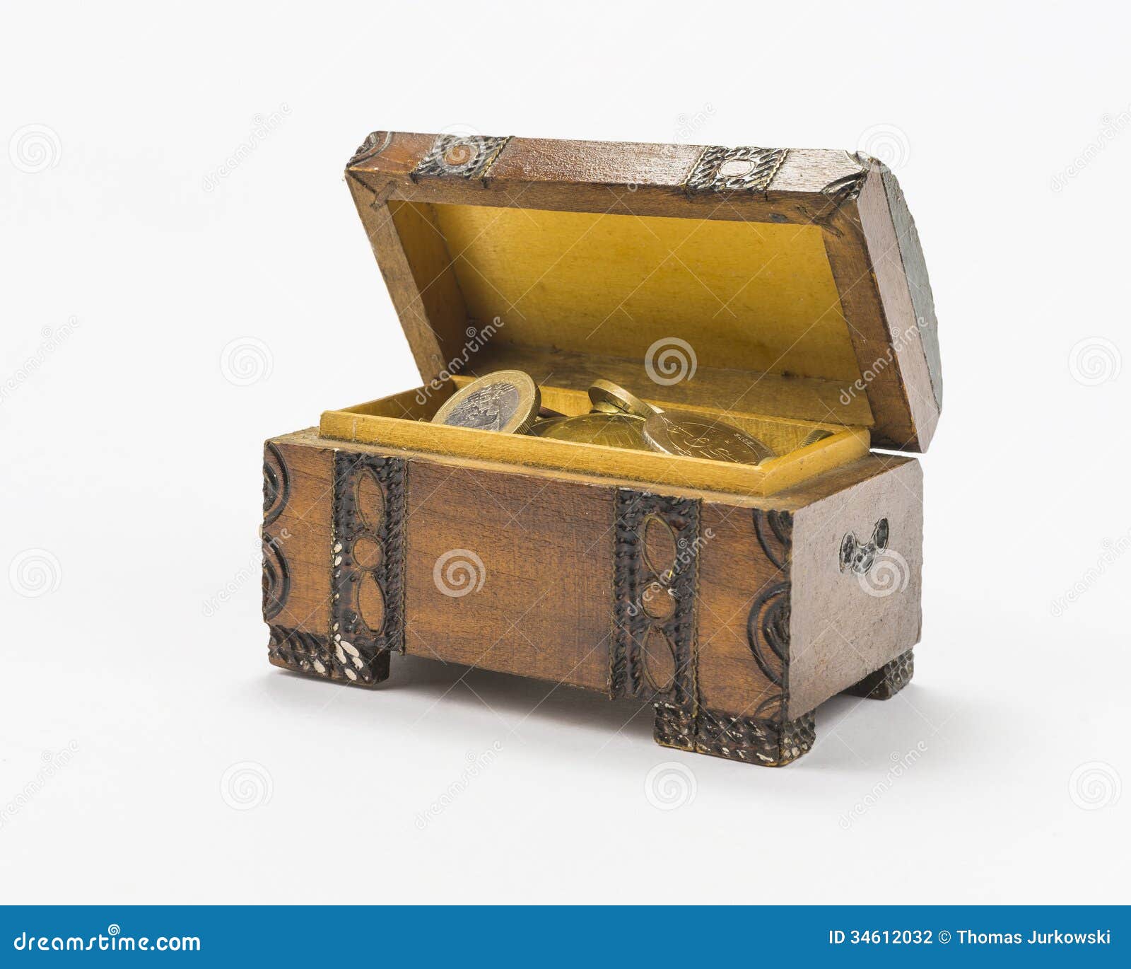 Coins in the box stock photo. Image of heap, antique 34612032