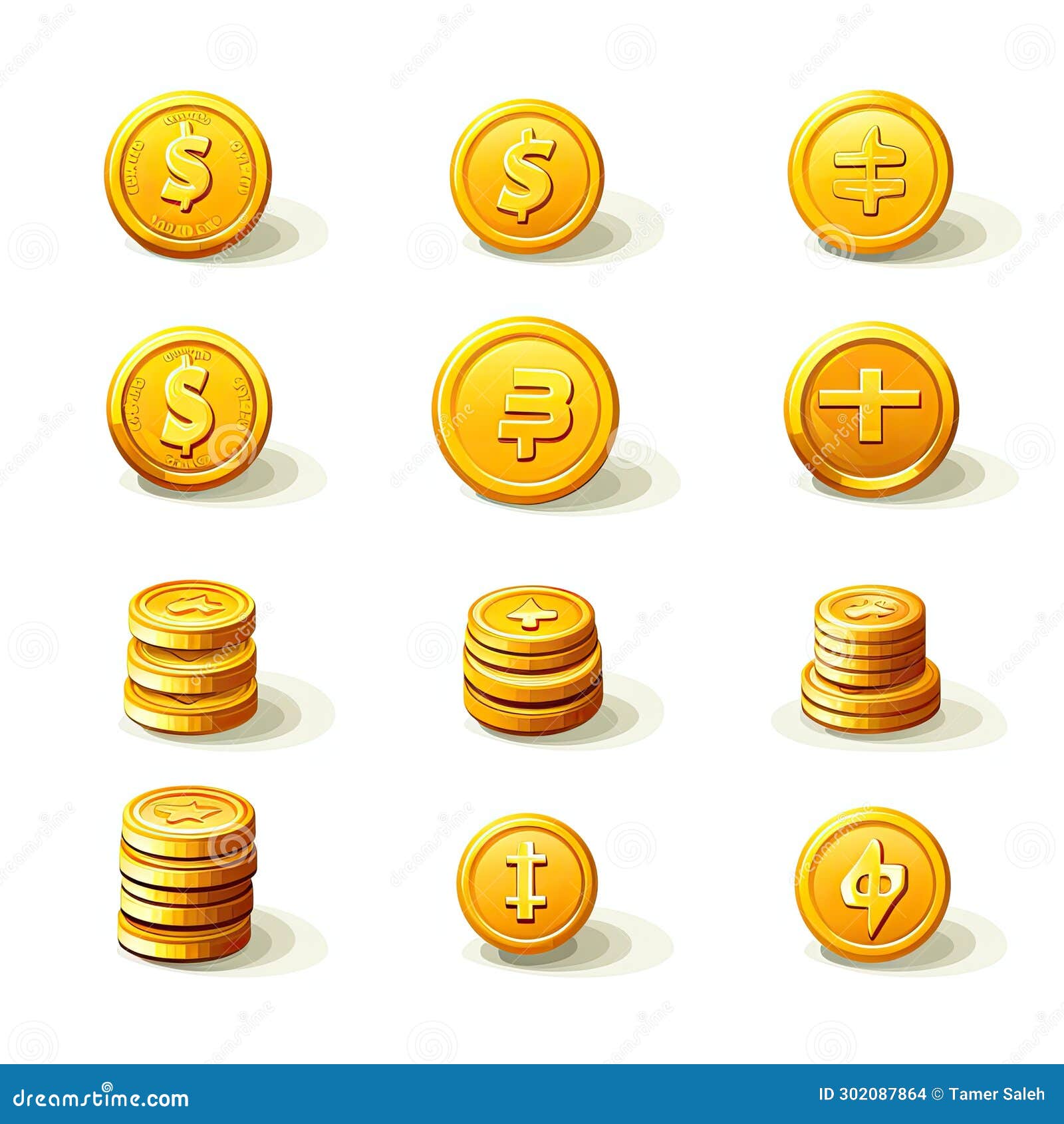 Coins Clipart Vector Illustration Stock Illustration Illustration of
