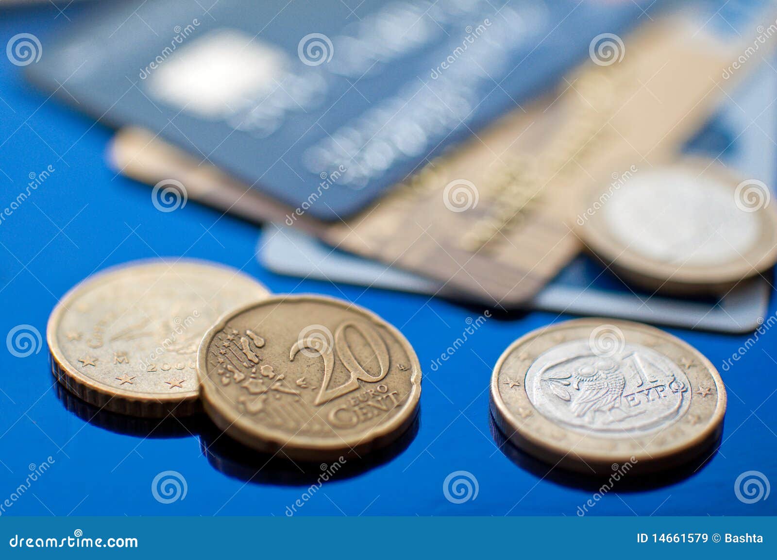 Coins and credit card coin stock image. Image of banking - 14661579