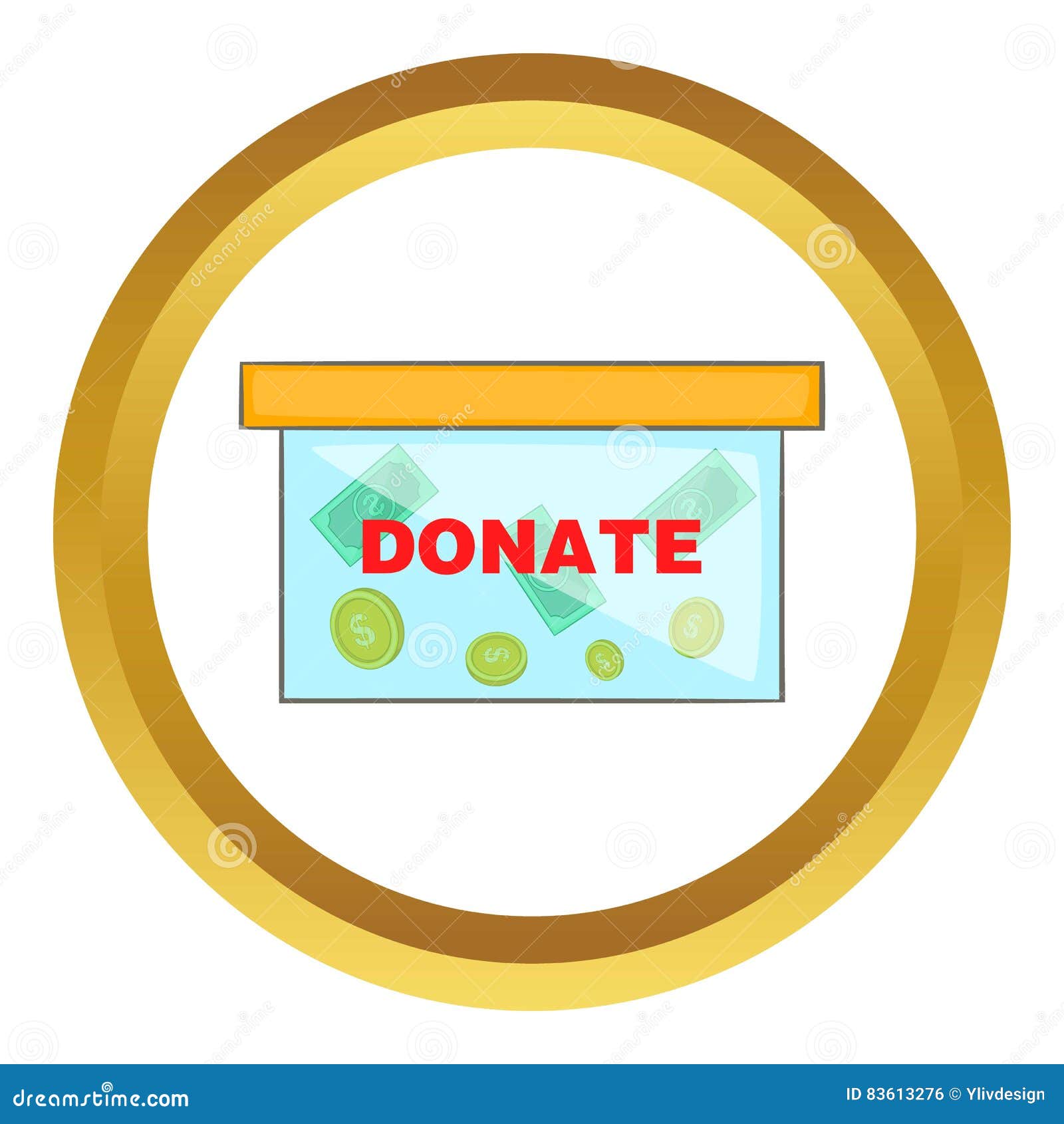 Donate. Road sign on the white background. Raster illustration