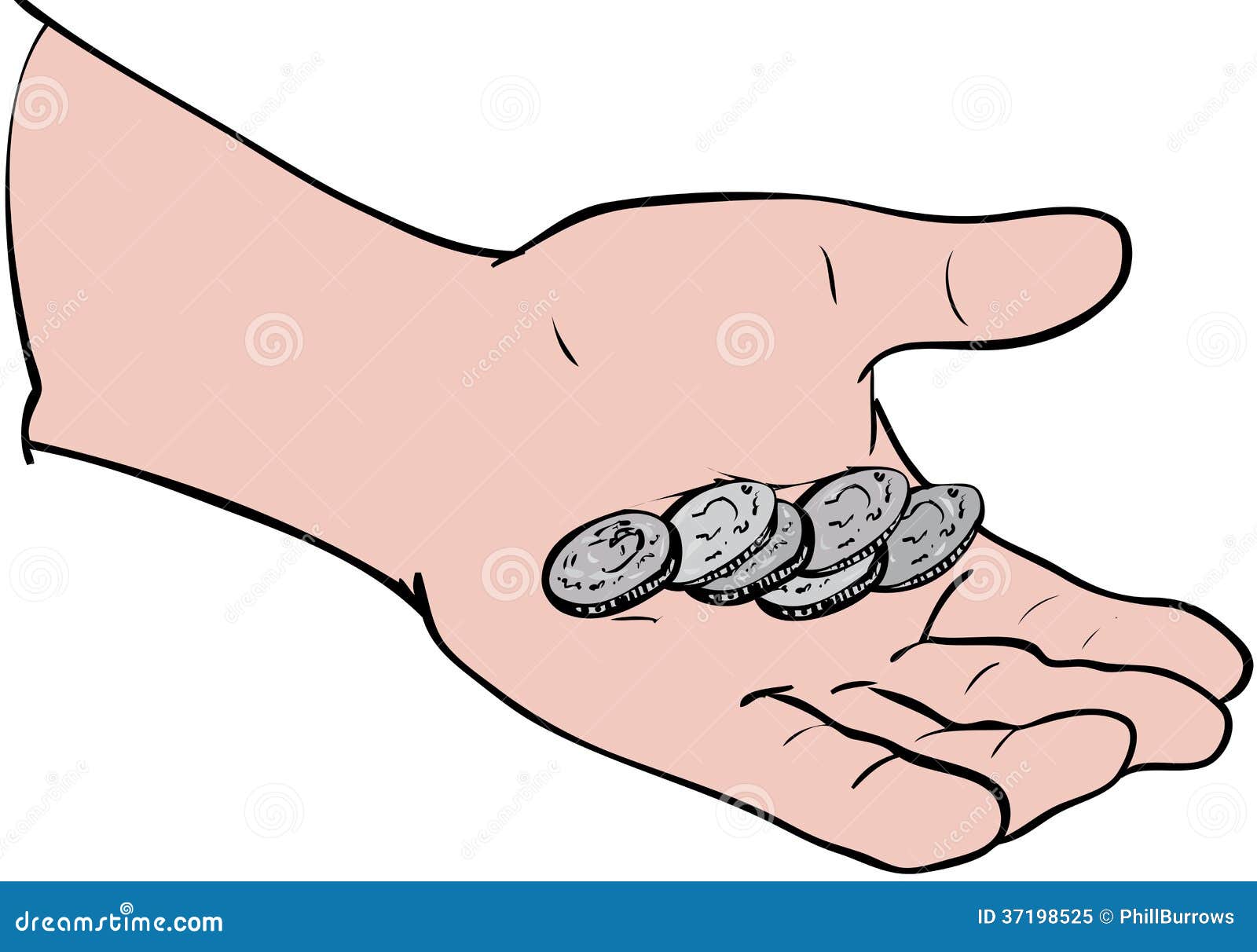 coins in hand