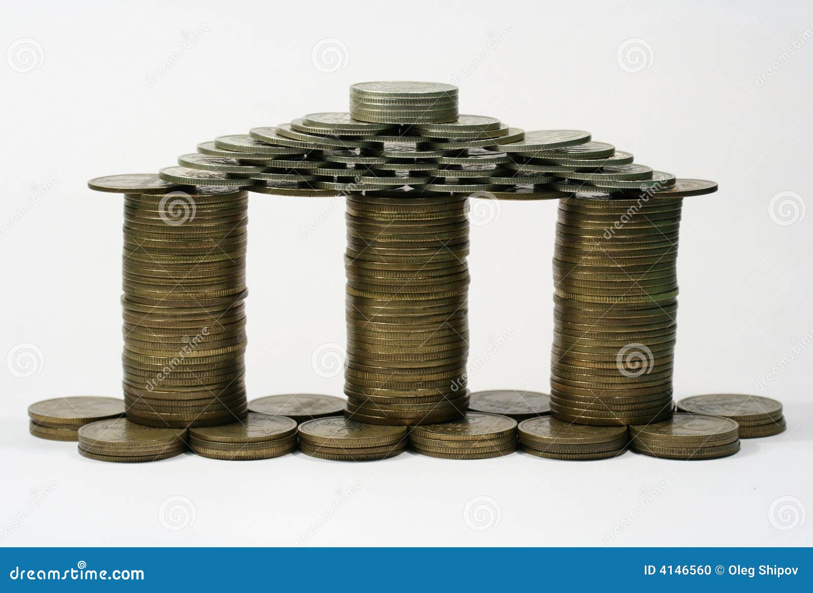 Coins house stock photo. Image of metal, background, stack 4146560