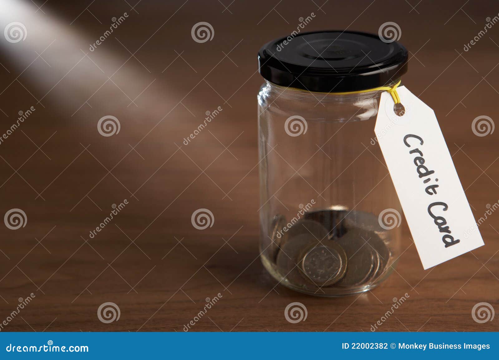 Coins in a jam jar stock photo. Image of money, card 22002382