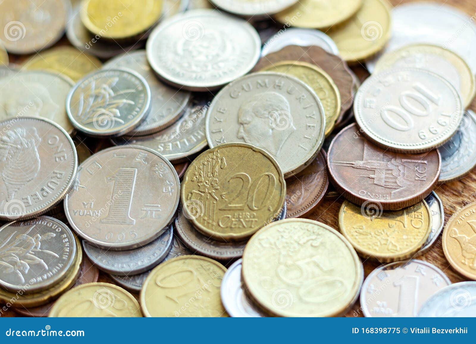 Coins Old Rusty Brass Euro Seychelles Bulgaria China Germany Pile Pack ...