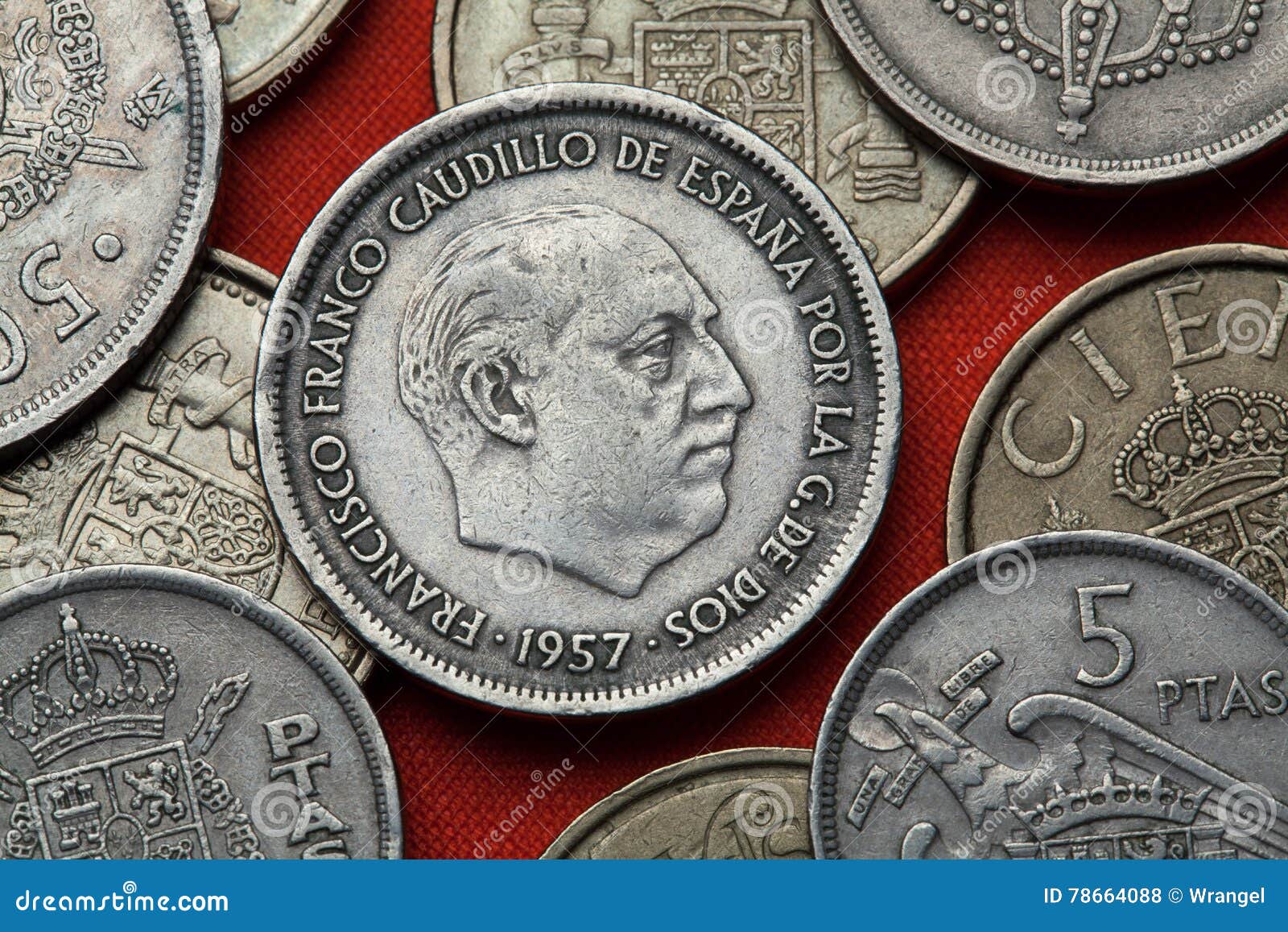 coins of spain. spanish dictator francisco franco