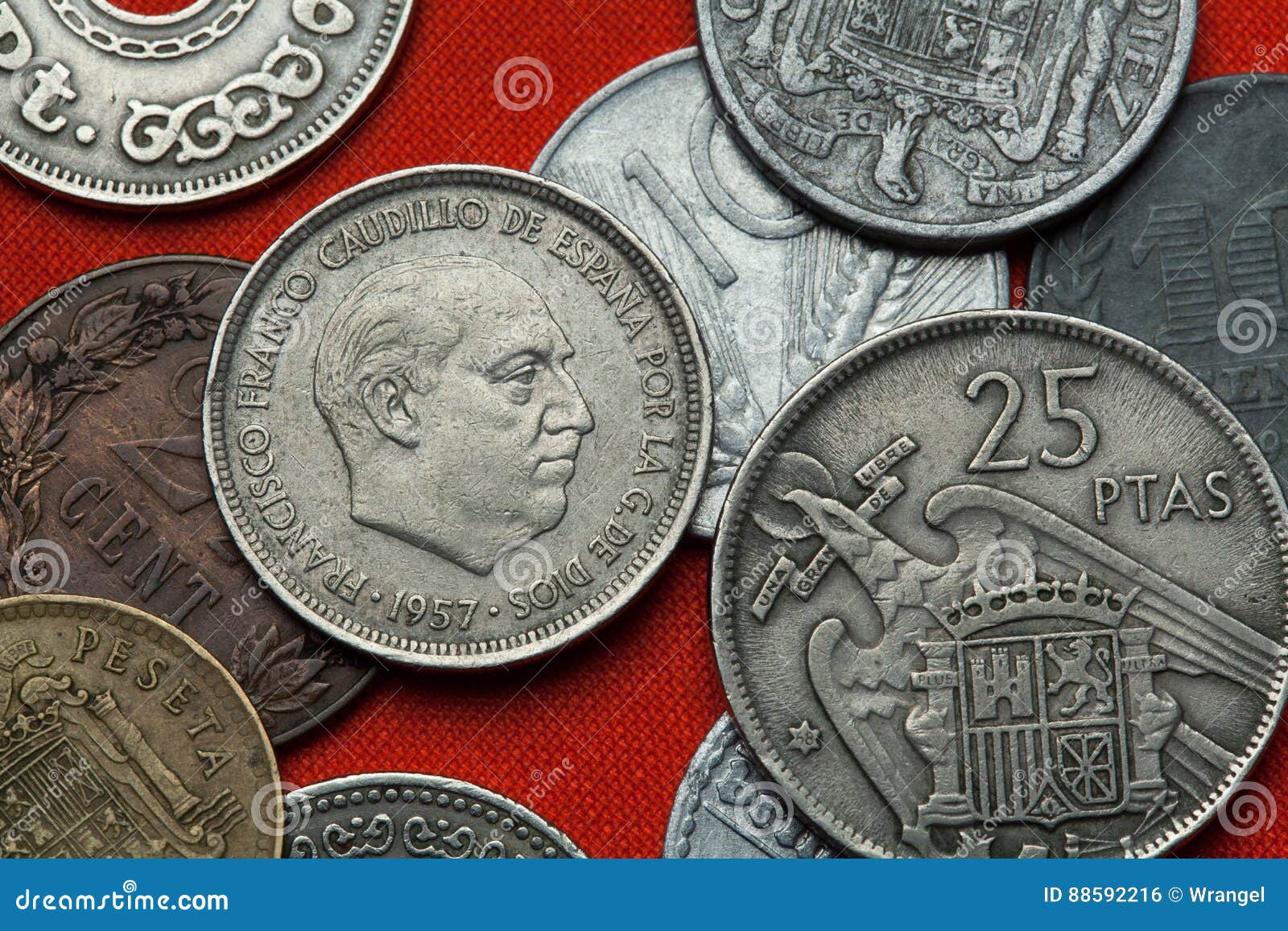 coins of spain. spanish dictator francisco franco