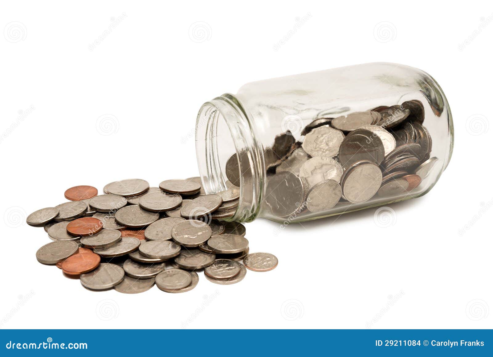 coins spilling out of jar xxxl 