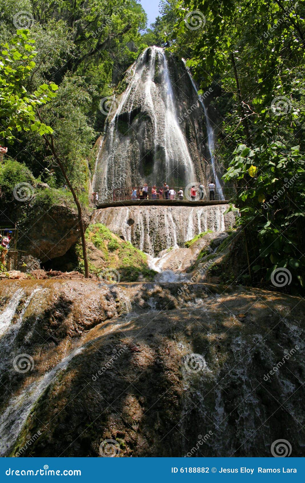 waterfall cola de caballo in monterrey nuevo leon, mexico. i
